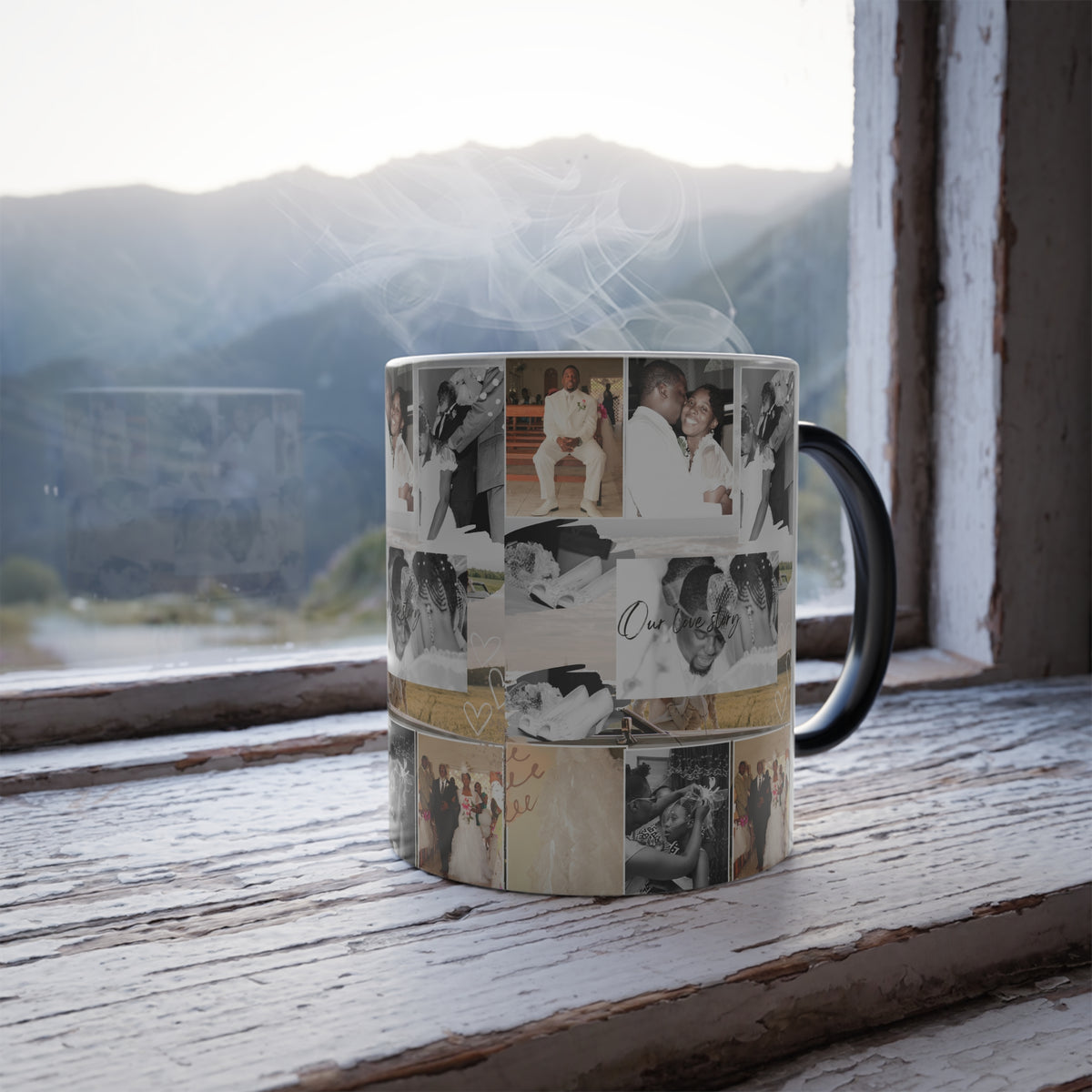 Personalized Color Morphing Photo Mug - Custom Memory Cup for Celebrations