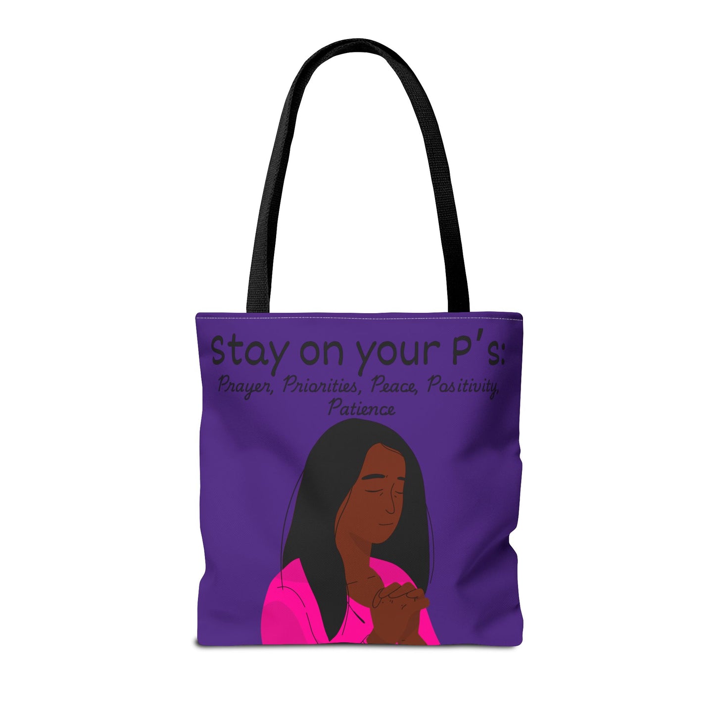 Empowering Prayer Tote Bag - Stay on Your P's: Prayer, Priorities, Peace, Positivity, Patience, Spiritual Gift, Christian Accessory, [...]