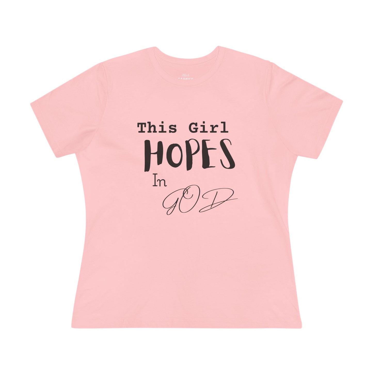 Hope in God Women's Tee, Christian Faith T-Shirt
