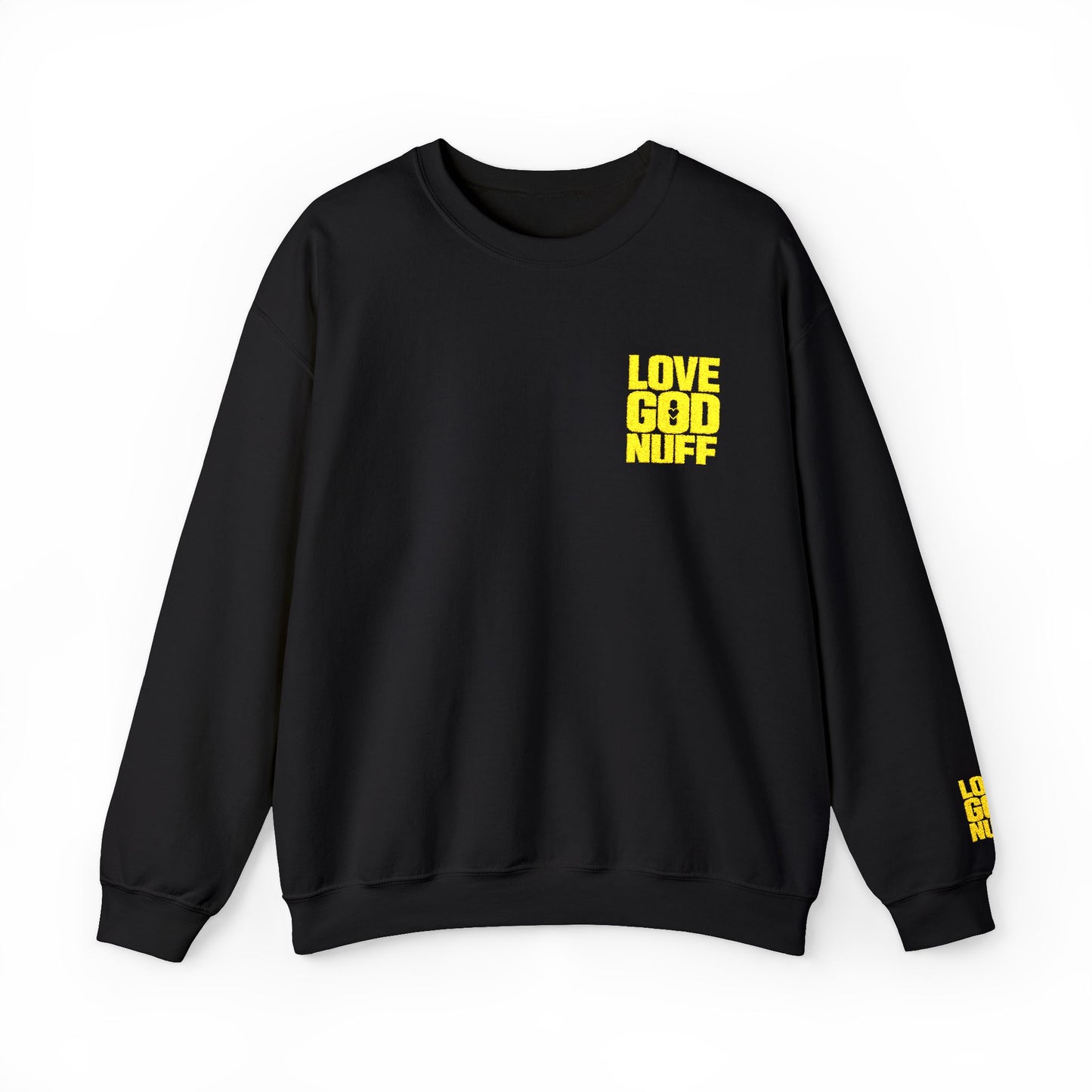 LOVE GOD NUFF Yellow Pocket Sweatshirt