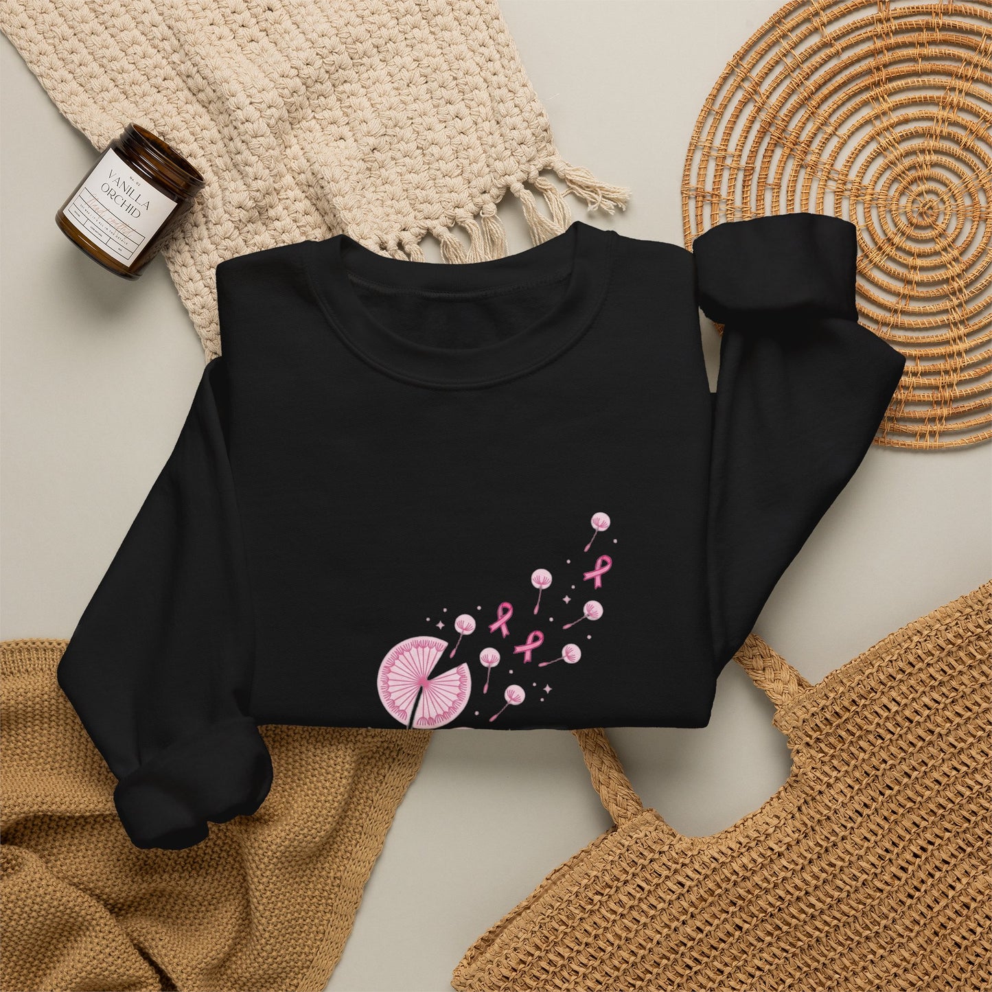 Let Hope Fly pink ribbon Sweatshirt | Breast Cancer Awareness