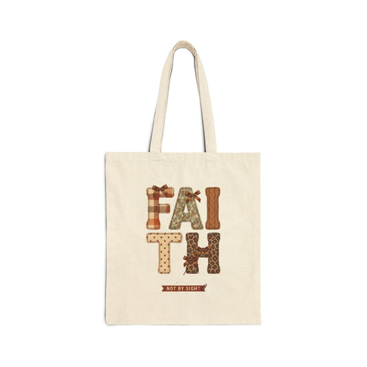 Faith Pumpkin Patch Tote | Christian Autumn, Fall Leaves Canvas