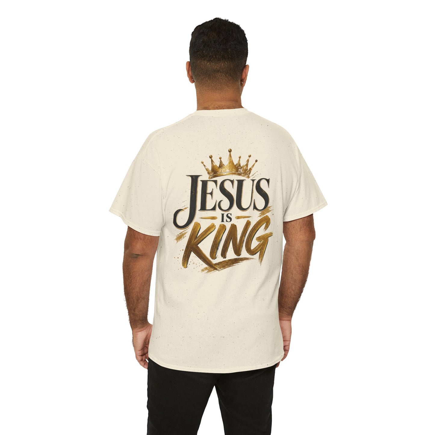 Jesus is King T-Shirt — Gold Crown Christian Tee