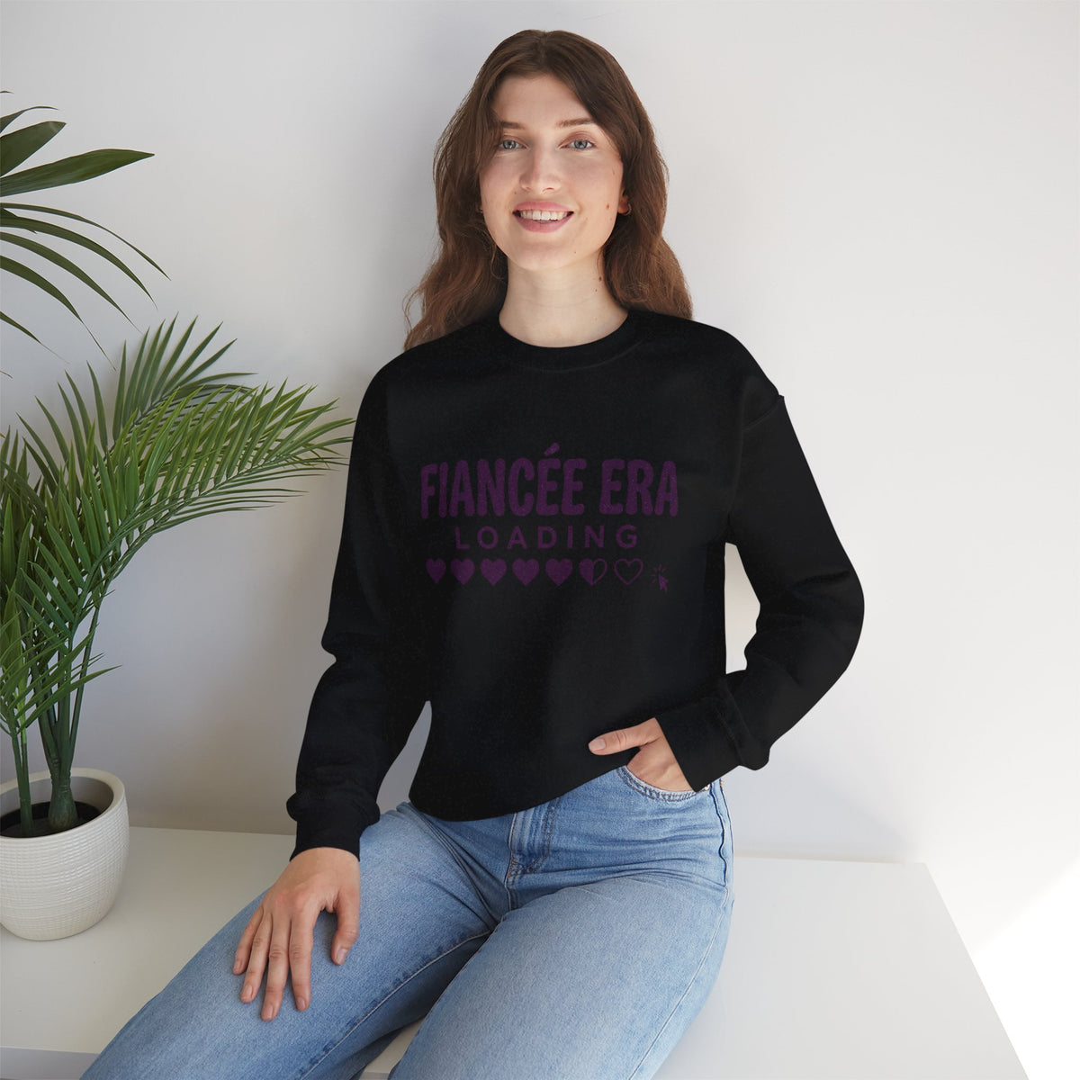 Fiancée Era Loading Crewneck, Bride Era Sweatshirt, Engaged Slogan Apparel