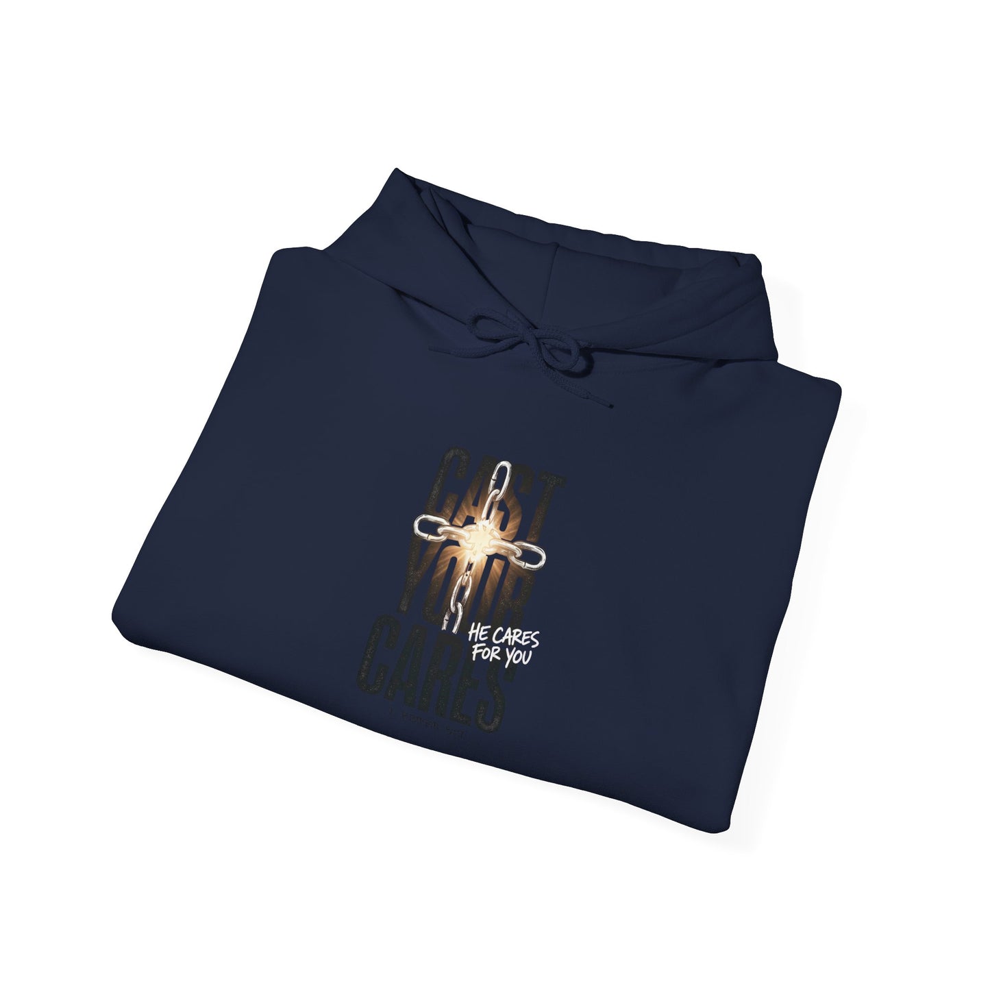 Cast Your Cares Hoodie | Christian streetwear, scripture tee style