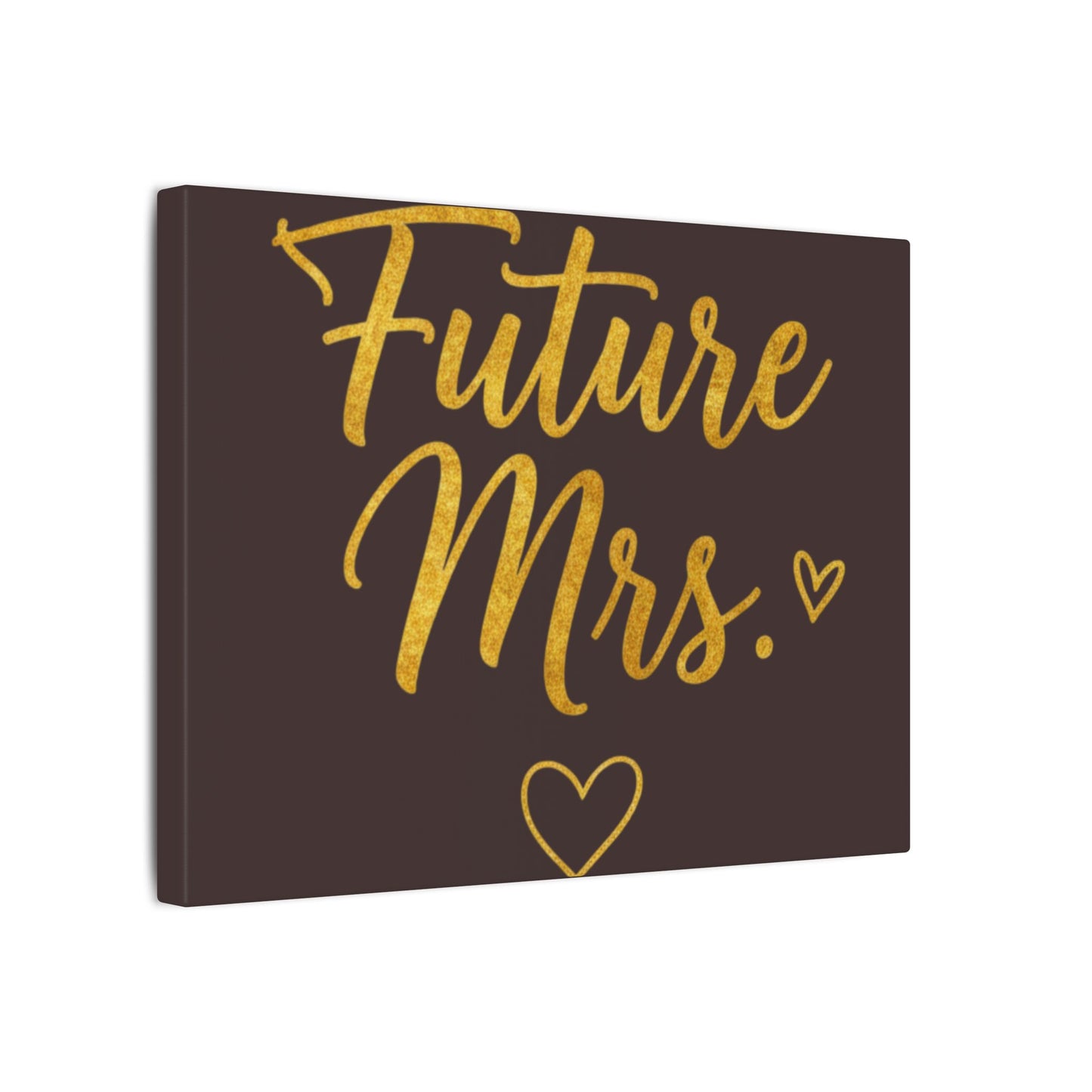 Future Mrs. Canvas Wall Art — Gold Script Bridal Shower & Bachelorette Decoration