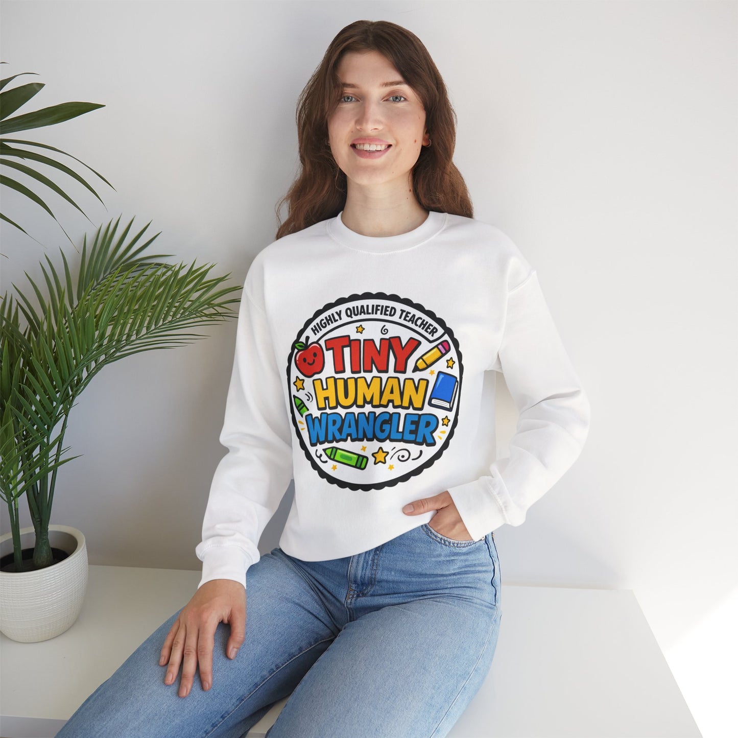 Tiny Human Wrangler Sweatshirt | teacher appreciation, teacher life