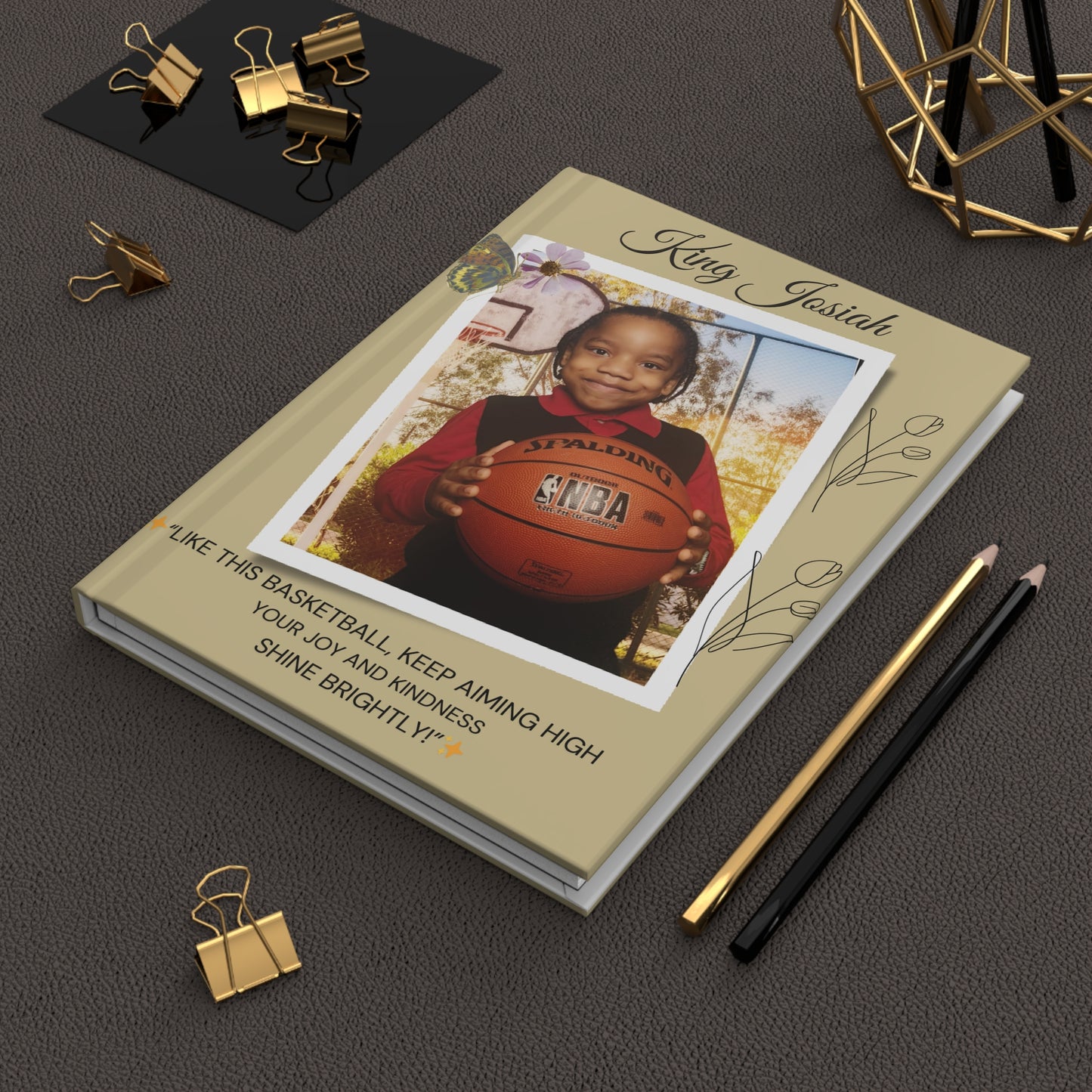 Personalize Hardcover Journal — Custom Matte Notebook for Notes & Gifts