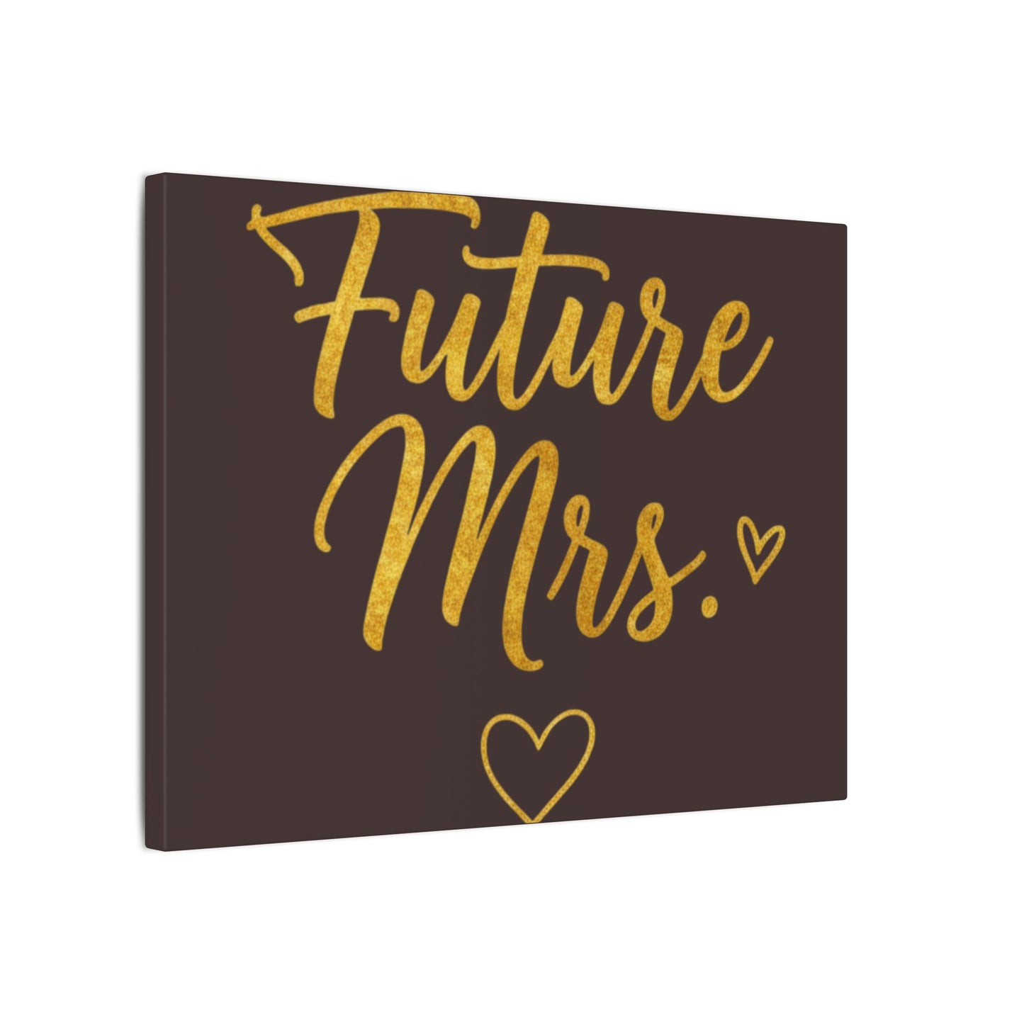 Future Mrs. Canvas Wall Art — Gold Script Bridal Shower & Bachelorette Decoration