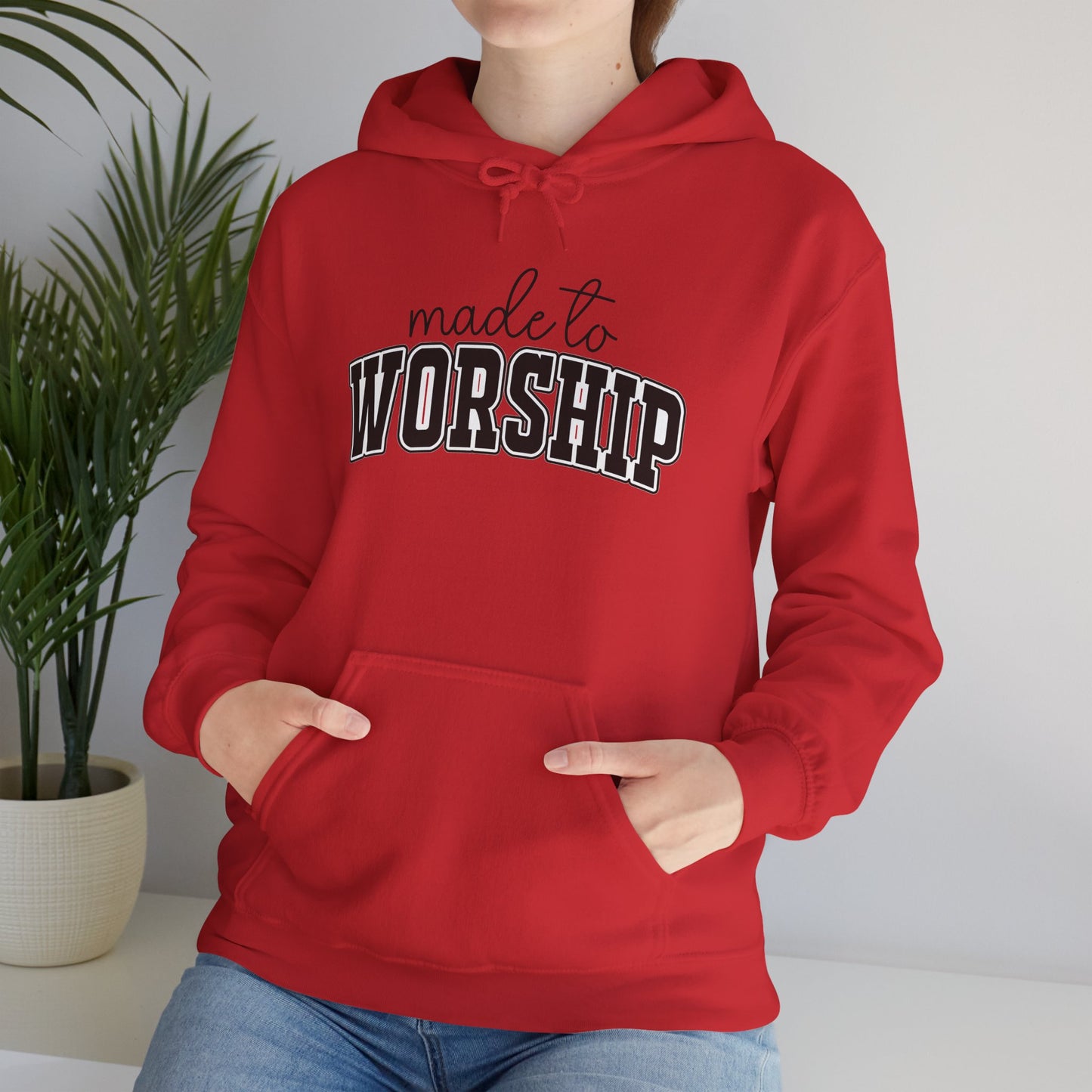Christian Graphic Hoodie - 'Made to Worship' Pullover