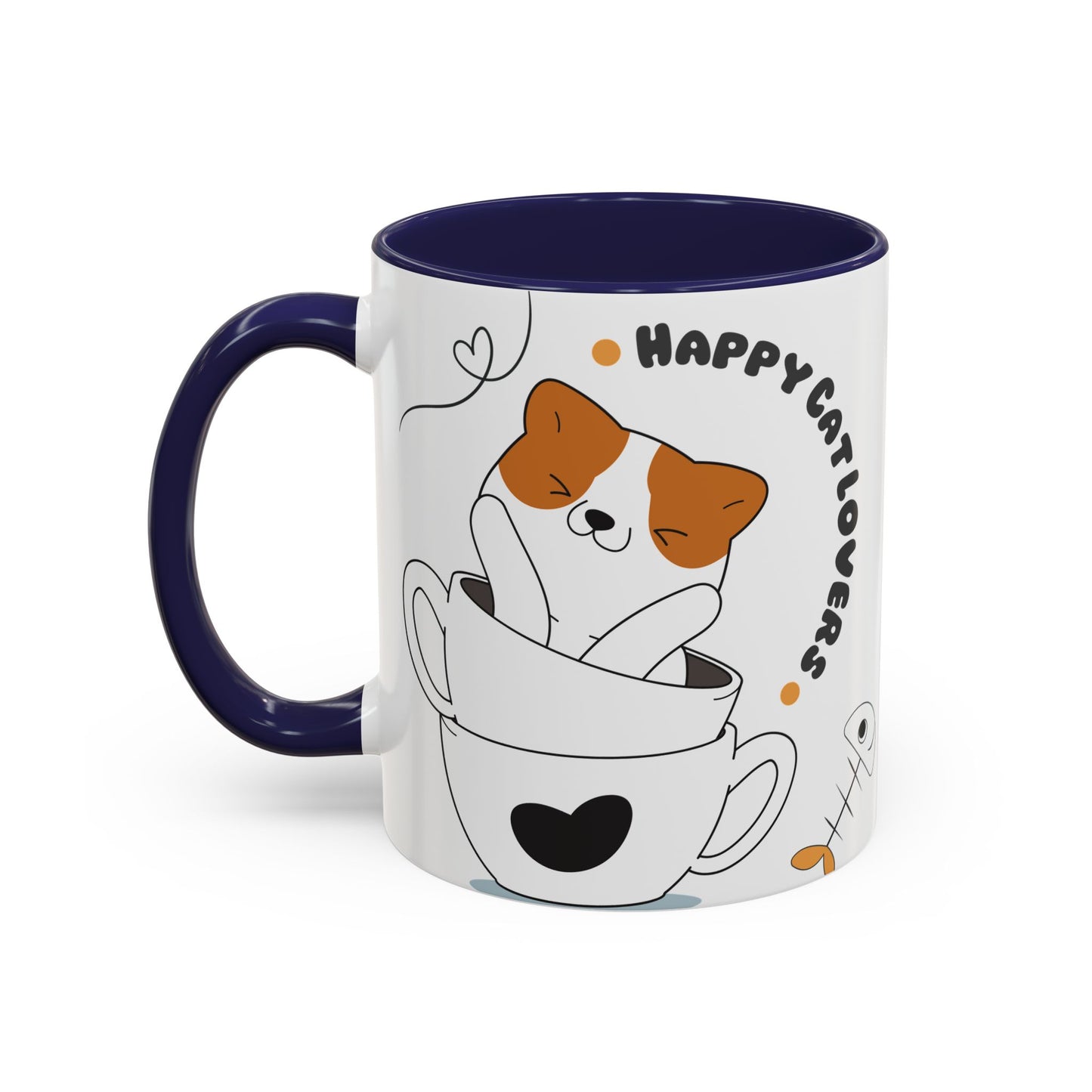 Whimsical Cat Lovers Coffee Mug | Cute Cat Decor, Gift for Pet Owners, Fun Design, Coffee Lover's Gift, Black Accent Mug