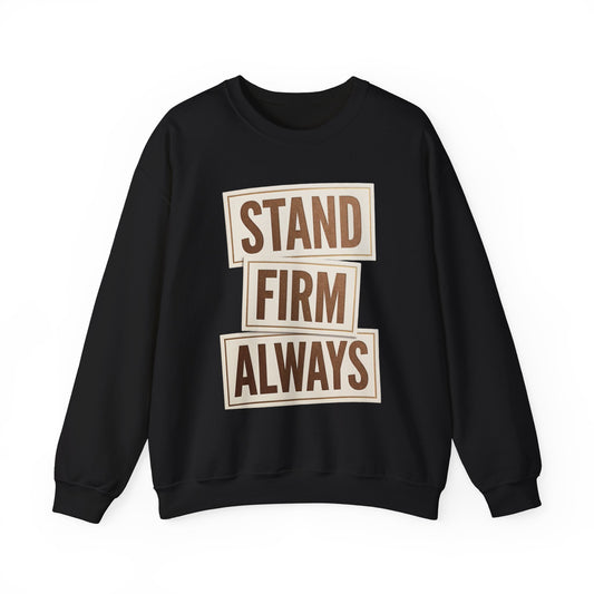 Stand Firm Always Sweatshirt | Christian Streetwear, Bold Typography, Distressed