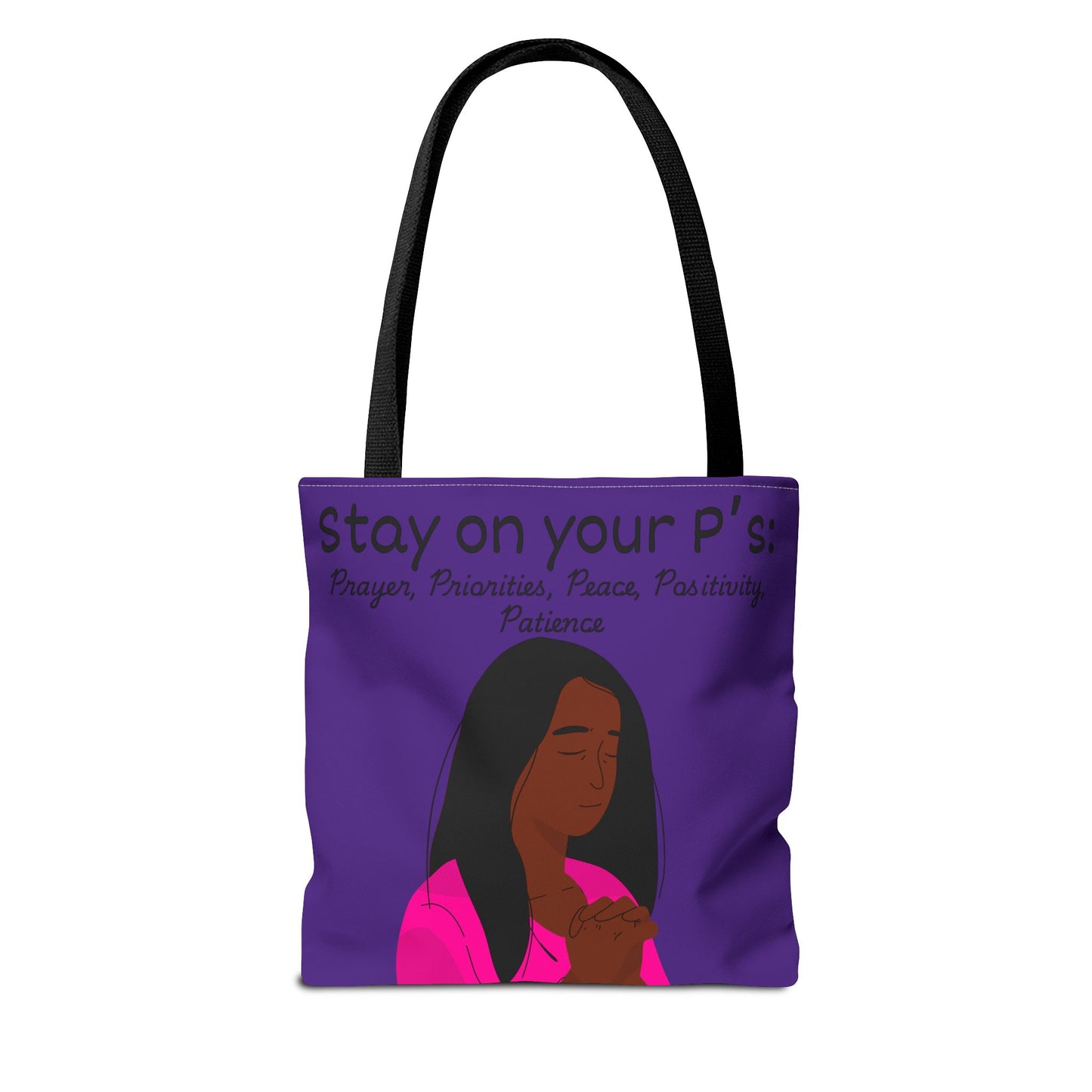 Empowering Prayer Tote Bag - Stay on Your P's: Prayer, Priorities, Peace, Positivity, Patience, Spiritual Gift, Christian Accessory, [...]