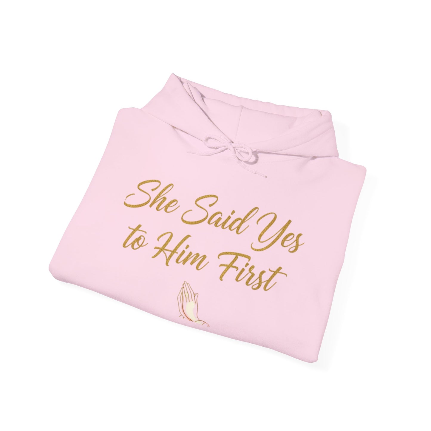 She Said Yes To Him First Hoodie — Engagement Proposal Sweatshirt