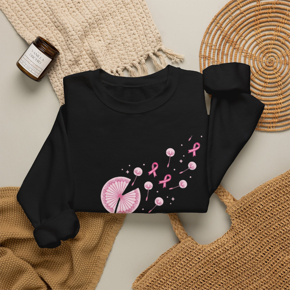 Let Hope Fly pink ribbon Sweatshirt | Breast Cancer Awareness
