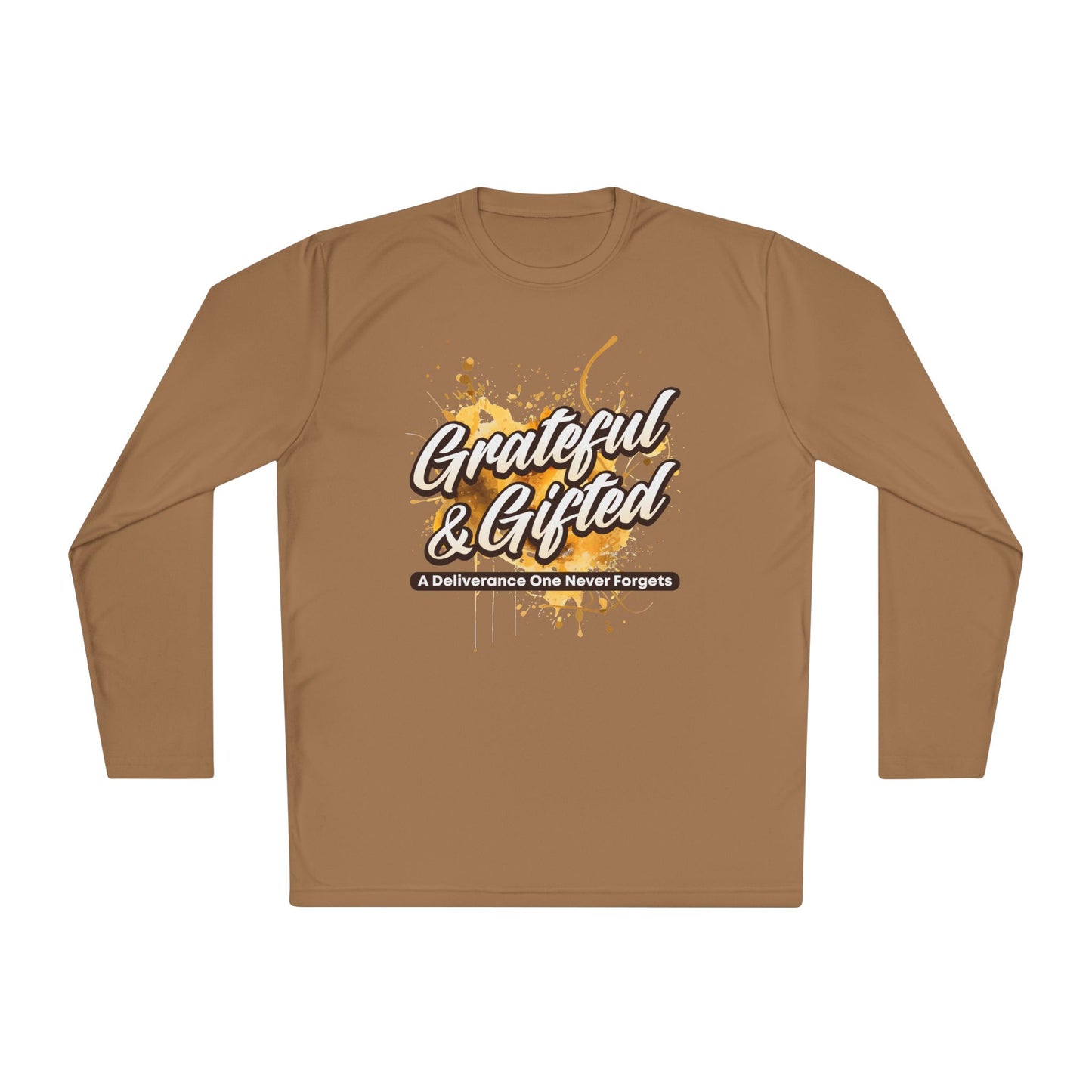 Grateful & Gifted Long Sleeve Tee | Inspirational Gift, Unisex Shirt, Perfect for Celebrations, Casual Wear, Thoughtful Present