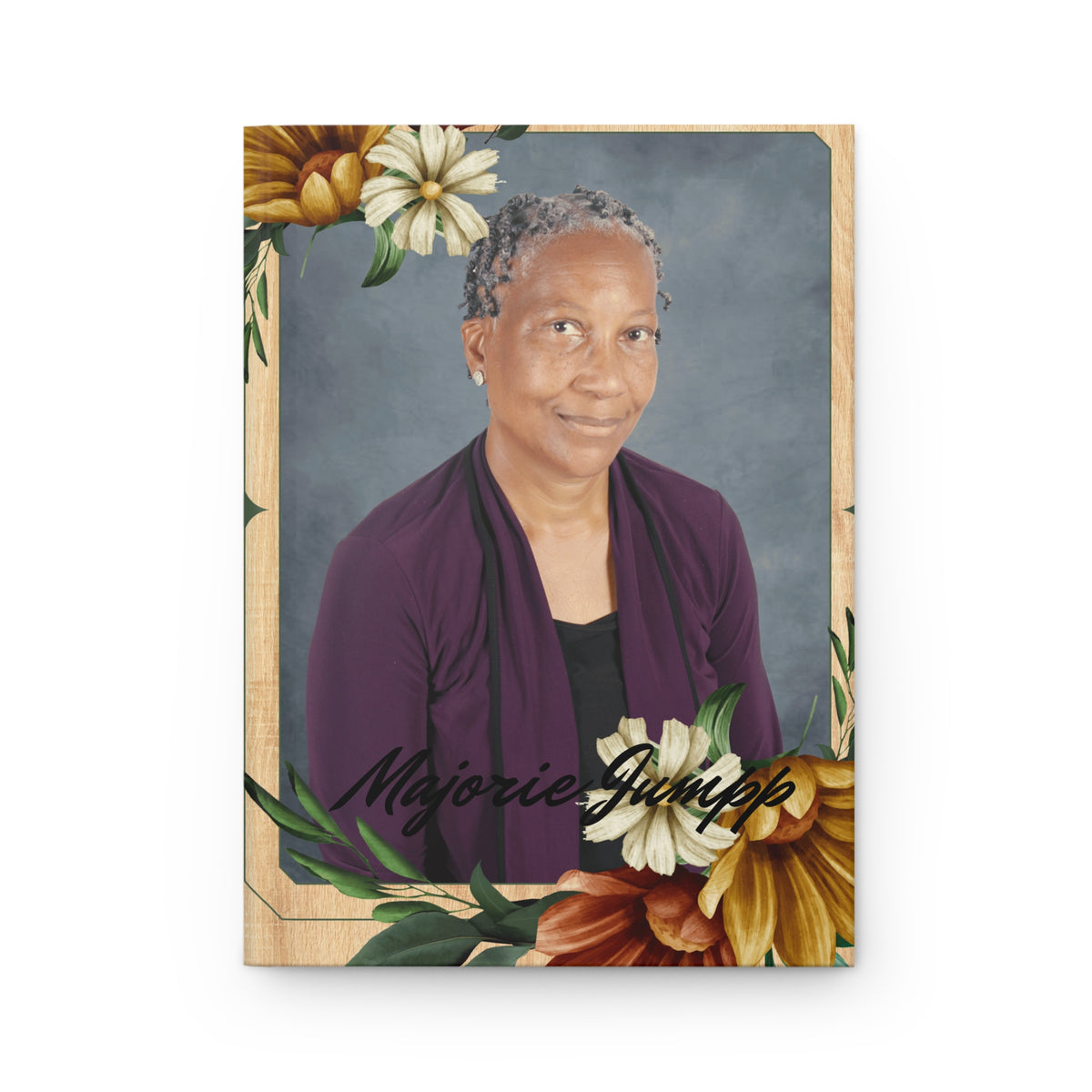 Marjorie Jumps Floral Memorial  Personalized Journal