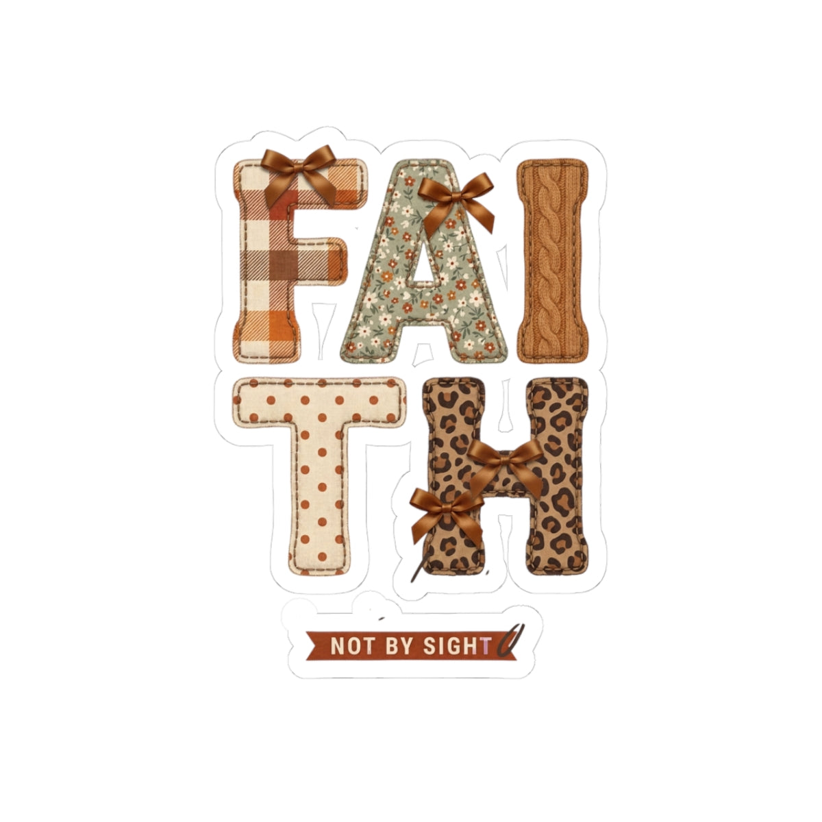 Faith Fall Lettering Kiss-Cut Stickers | Christian Autumn, Scripture Accent