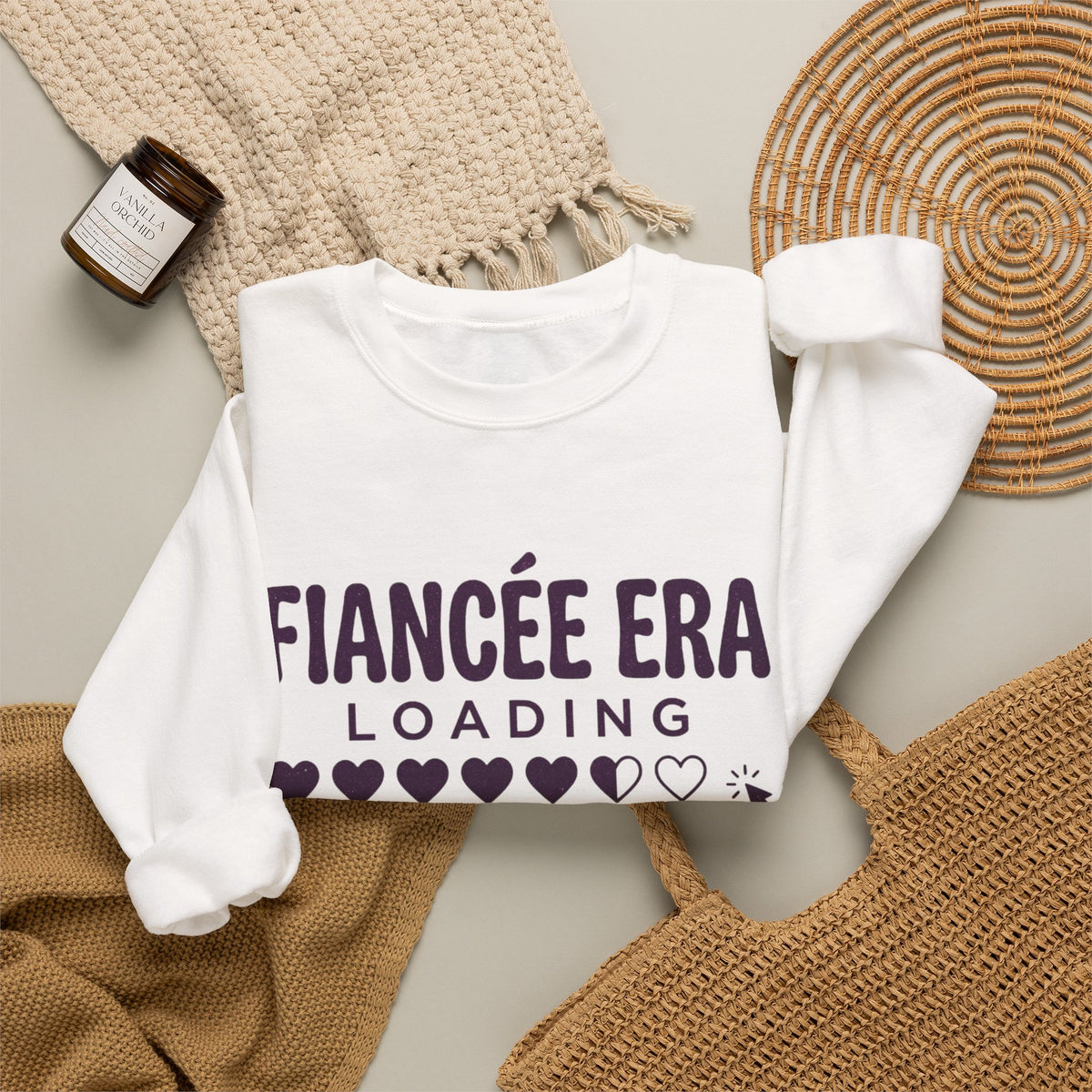 Fiancée Era Loading Crewneck, Bride Era Sweatshirt, Engaged Slogan Apparel