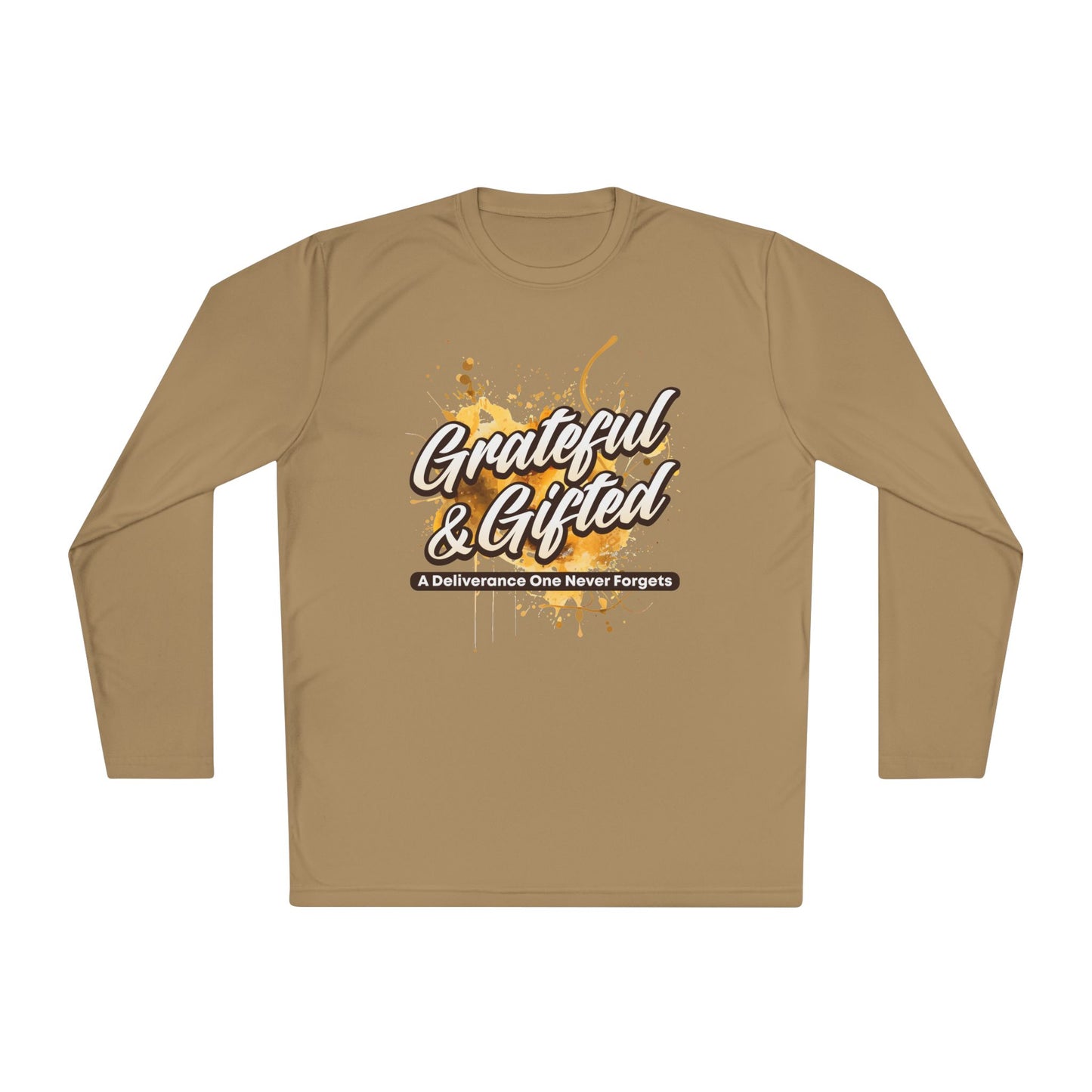 Grateful & Gifted Long Sleeve Tee | Inspirational Gift, Unisex Shirt, Perfect for Celebrations, Casual Wear, Thoughtful Present