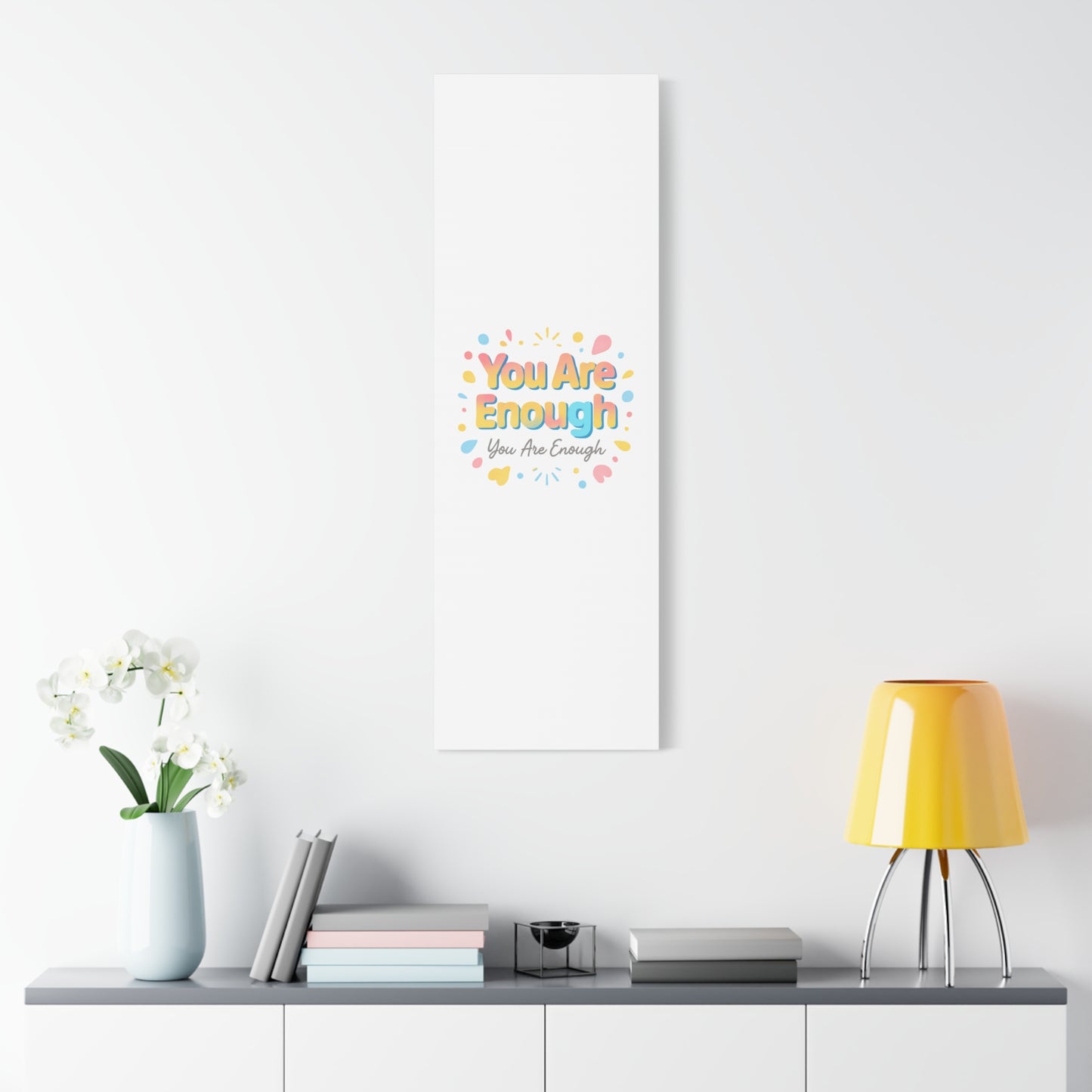 You Are Enough Canvas Wall Art — Inspirational Motivational Home Decor