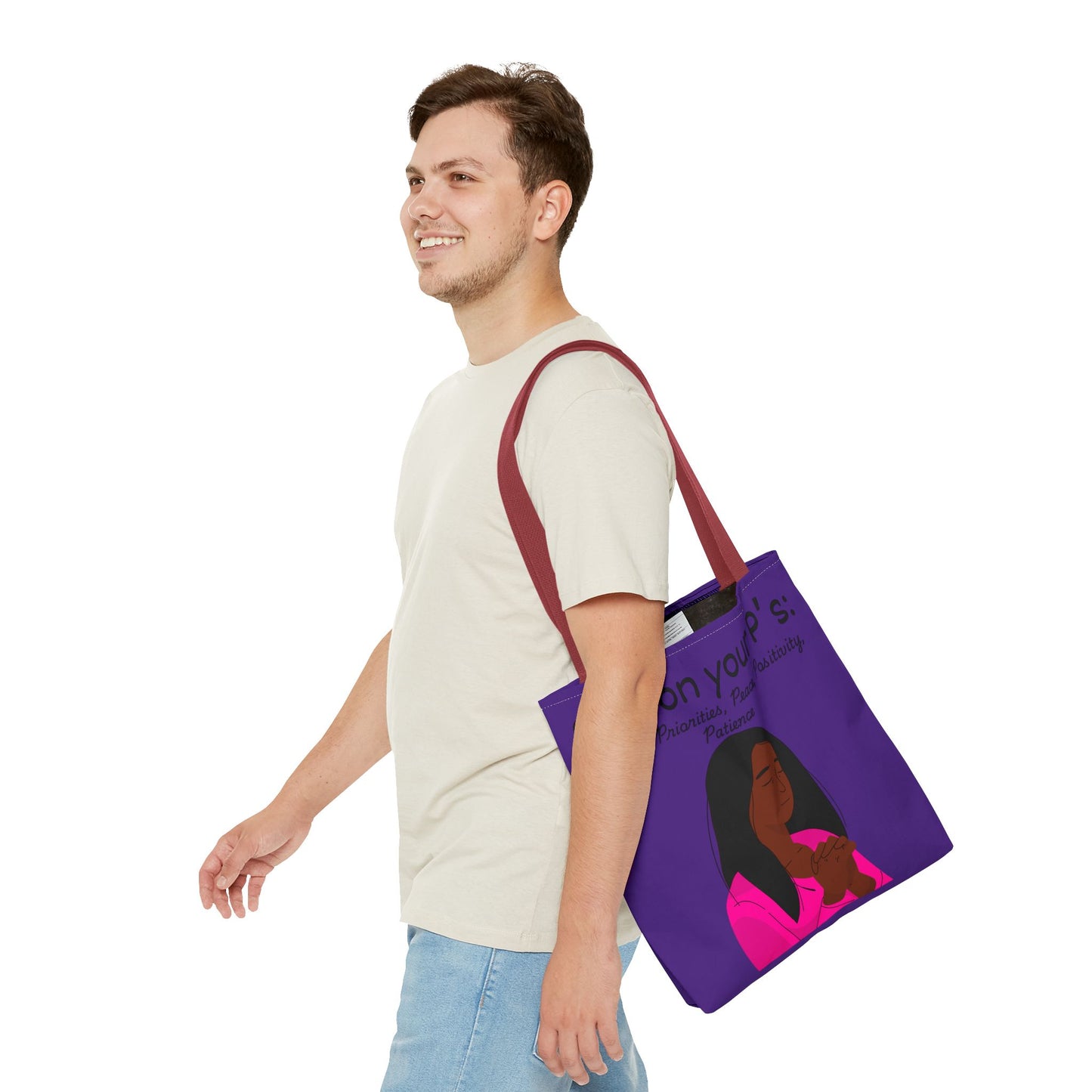 Empowering Prayer Tote Bag - Stay on Your P's: Prayer, Priorities, Peace, Positivity, Patience, Spiritual Gift, Christian Accessory, [...]