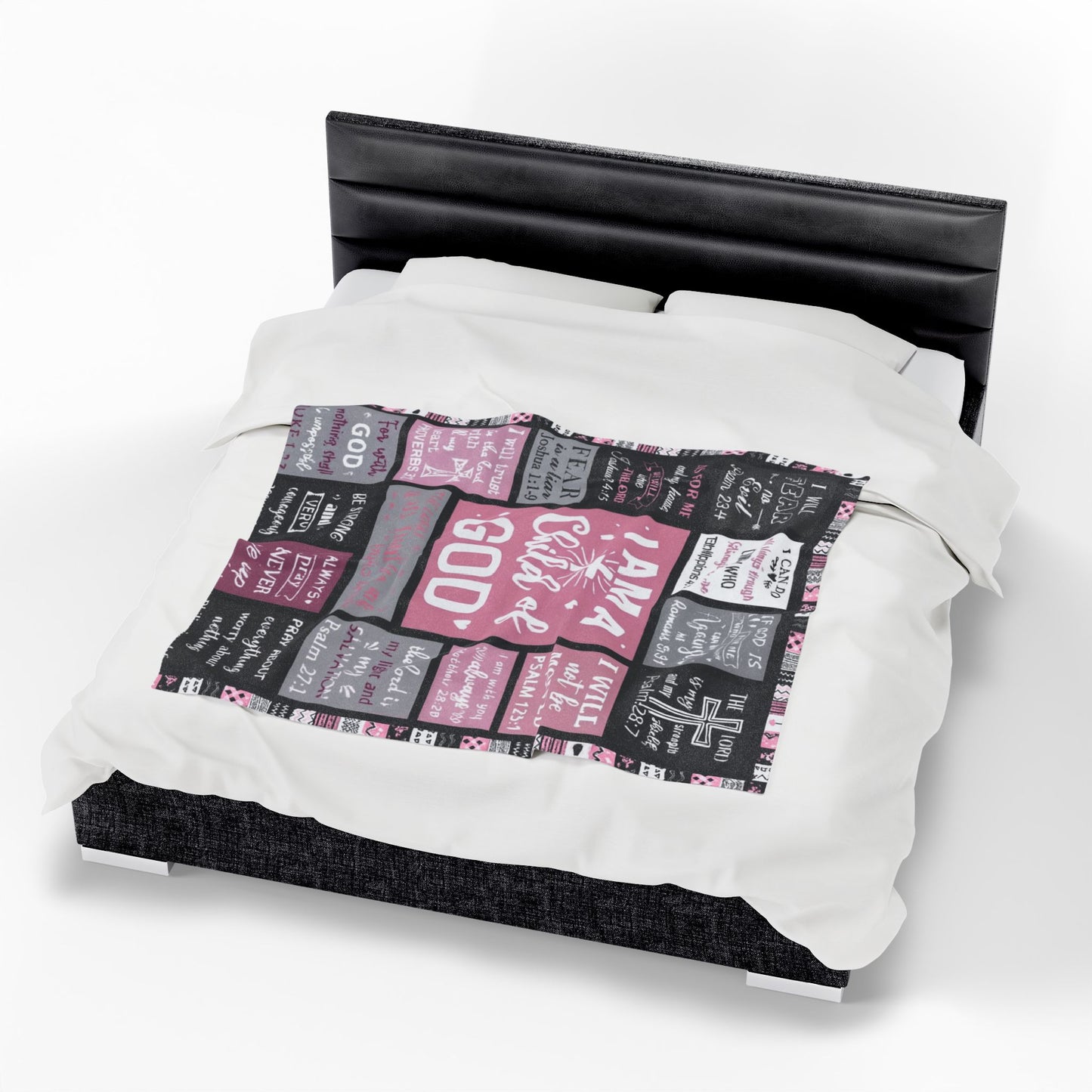 Child of God Velveteen Plush Blanket — Inspirational Christian Scripture Throw