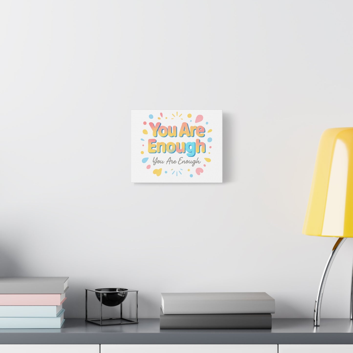 You Are Enough Canvas Wall Art — Inspirational Motivational Home Decor