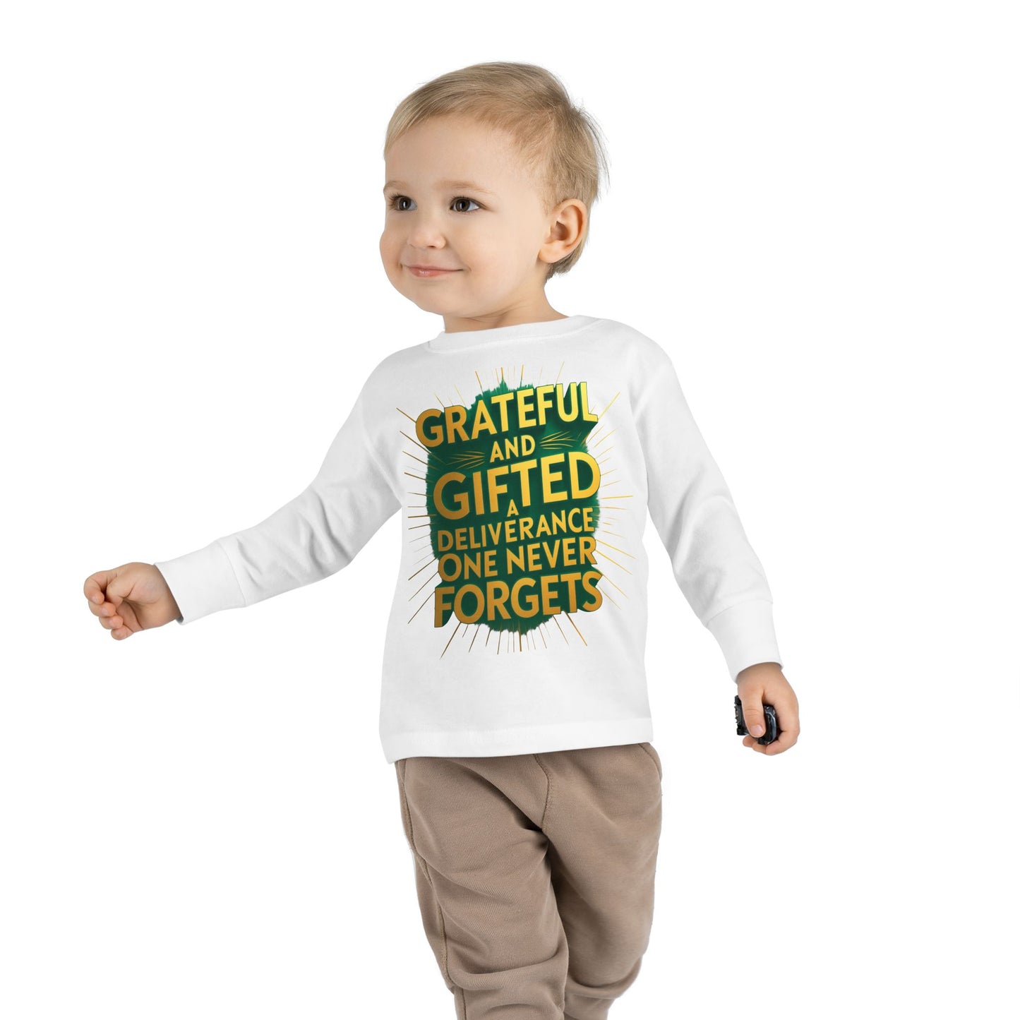Toddler Long Sleeve Tee with 'Grateful and Gifted' Design, Kids Gift, Fall Fashion, Birthday Outfit, Baby Shower Gift, Inspirational [...]