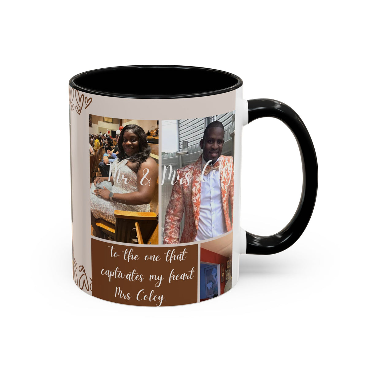 Personalized Photo Collage Coffee Mug – “To the One That Captures My Heart”