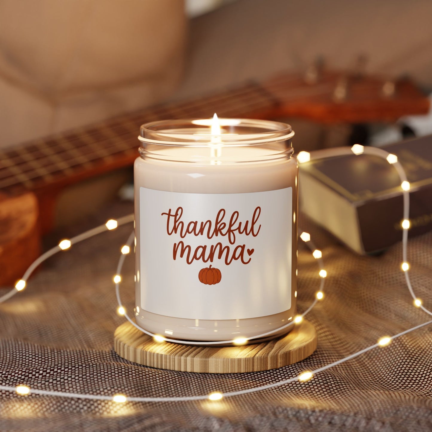 Thankful Mama Pumpkin Candle, Thanksgiving Soy Candle | Fall Harvest