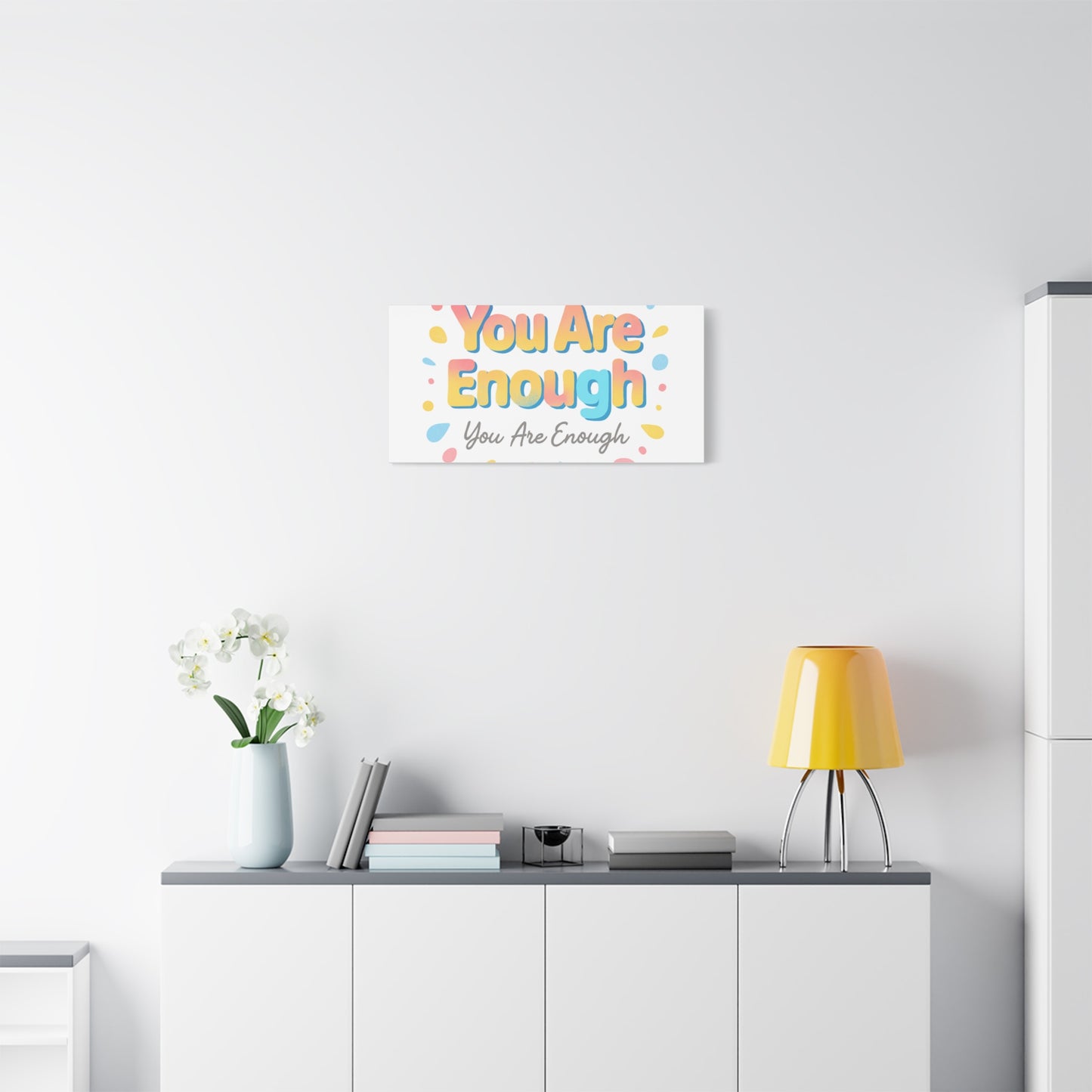 You Are Enough Canvas Wall Art — Inspirational Motivational Home Decor