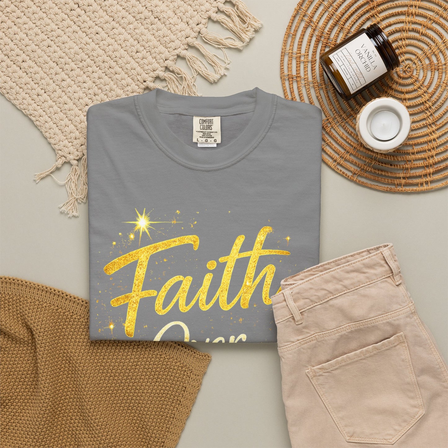 Faith Over Fear T-Shirt — Inspirational Christian Tee