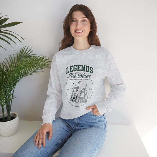 Legends Are Made Crewneck Sweatshirt | Soccer Club, Retro Sports Mom
