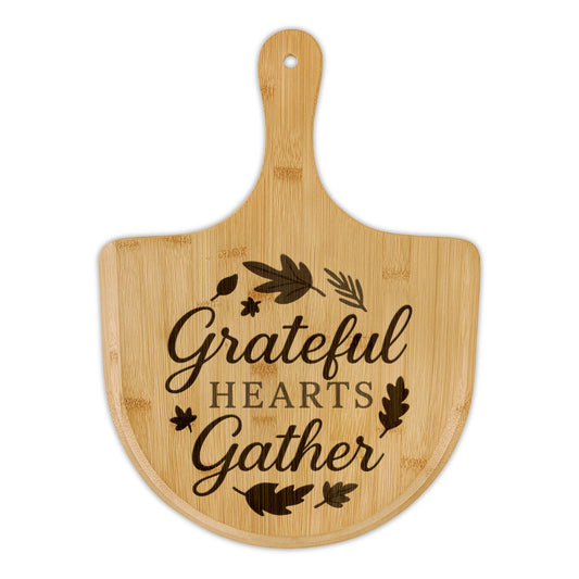 Engraved Bamboo Pizza Board - Grateful Hearts Gather