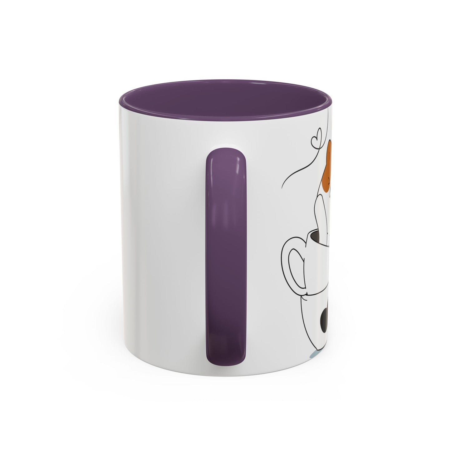 Whimsical Cat Lovers Coffee Mug | Cute Cat Decor, Gift for Pet Owners, Fun Design, Coffee Lover's Gift, Black Accent Mug