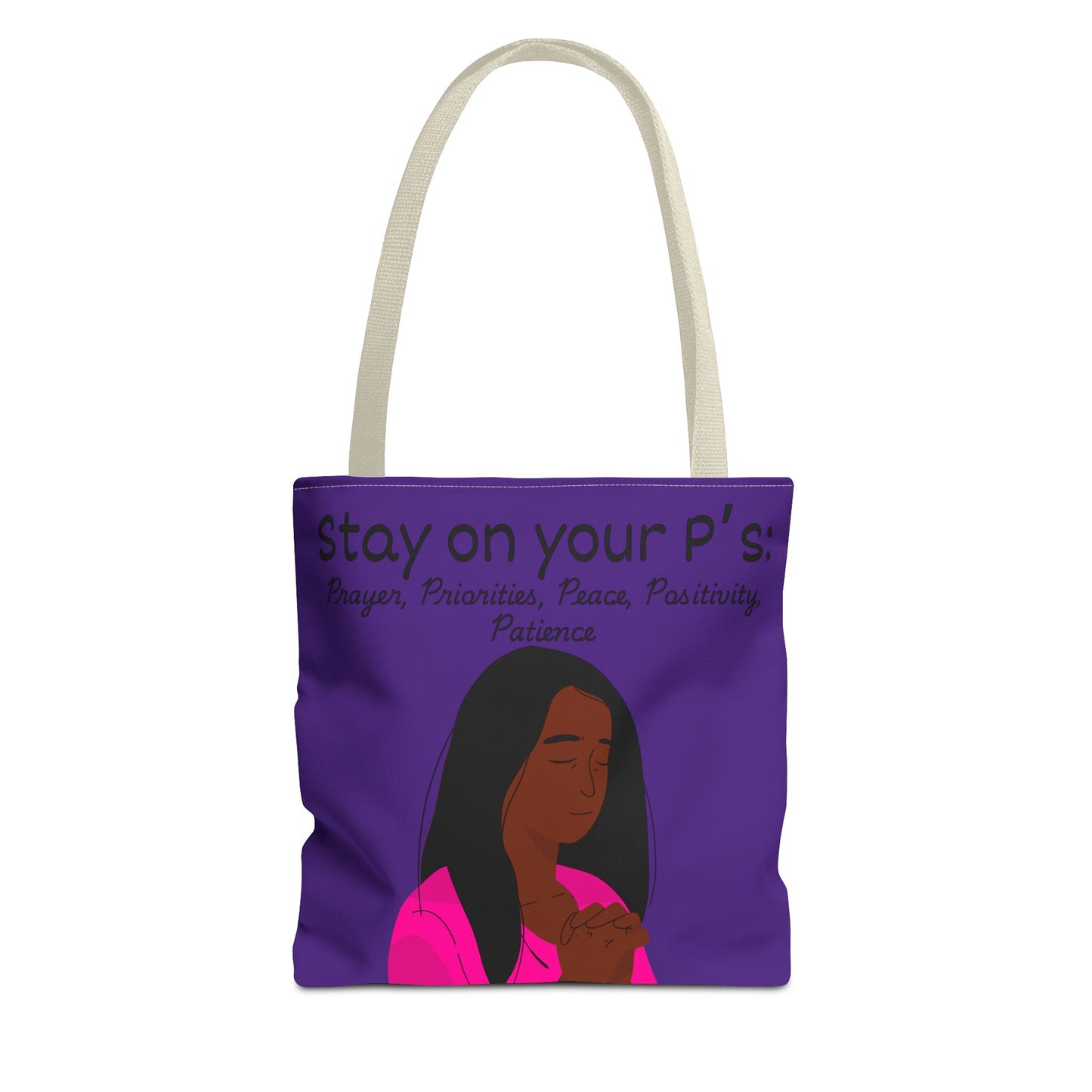 Empowering Prayer Tote Bag - Stay on Your P's: Prayer, Priorities, Peace, Positivity, Patience, Spiritual Gift, Christian Accessory, [...]