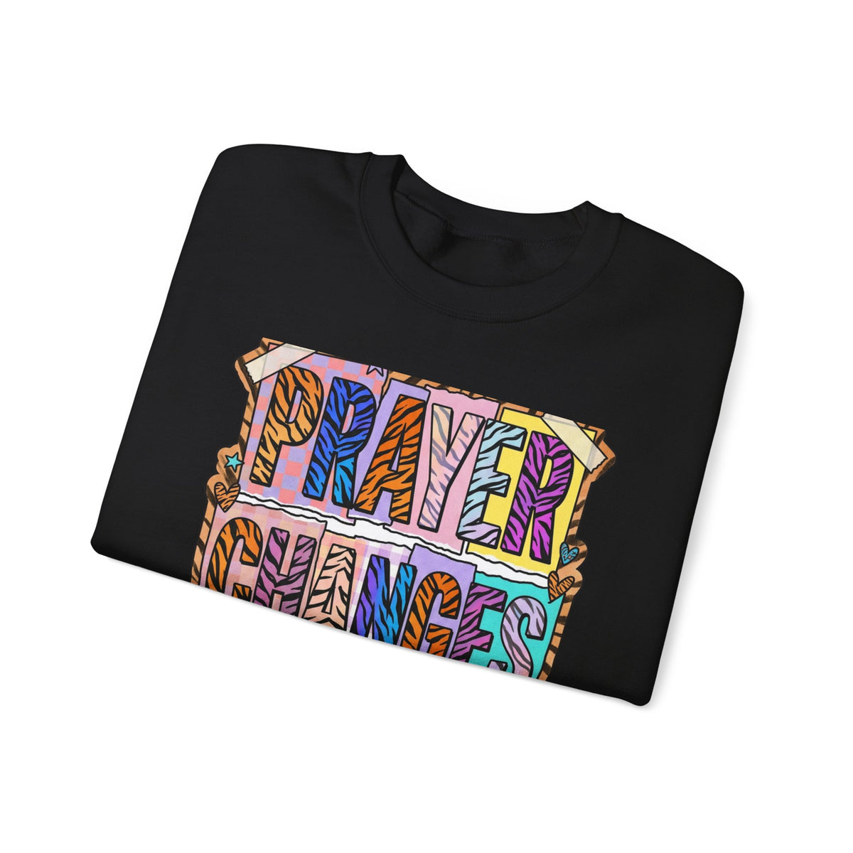 Prayer Changes Things Sweatshirt | Christian rainbow scripture, mixed-font faith