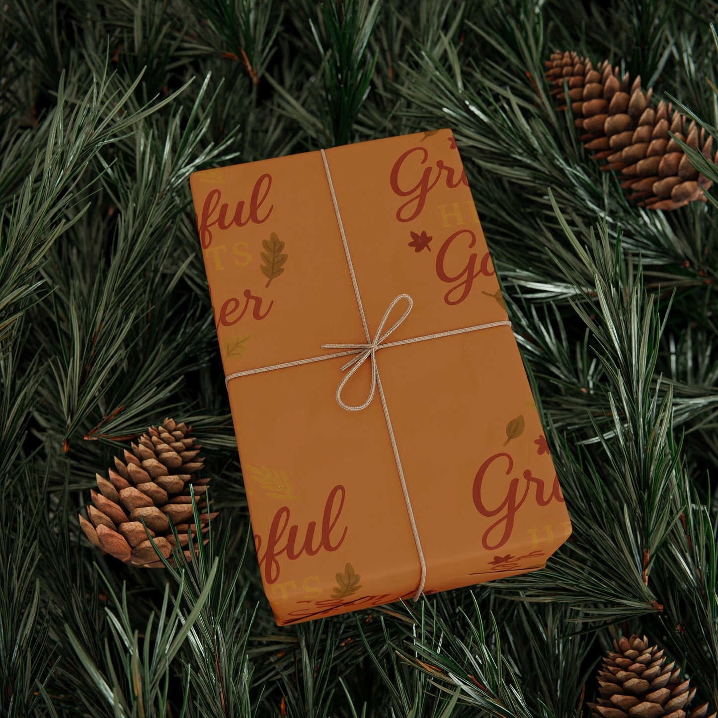 Autumn Gather Wrapping Paper – Grateful Gather Design for Festive Gift Wrapping