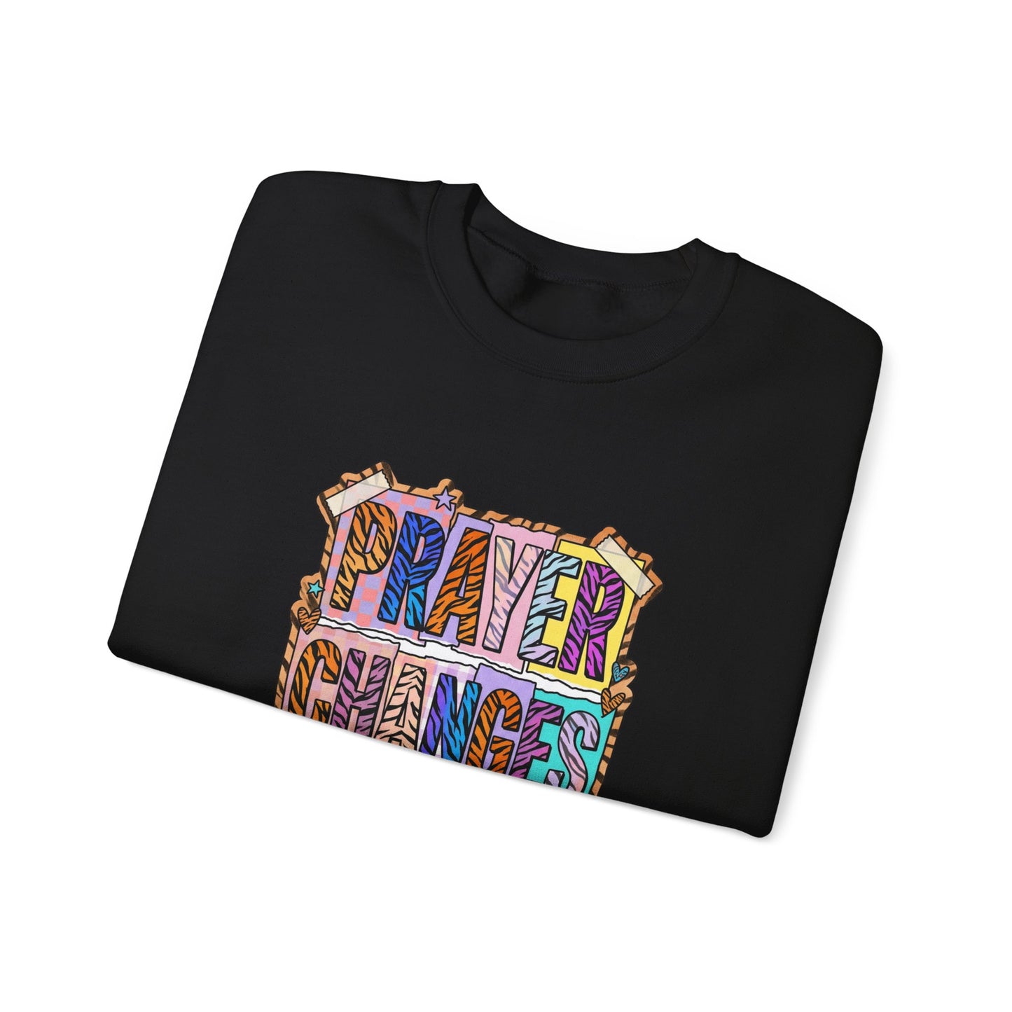 Prayer Changes Things Sweatshirt | Christian rainbow scripture, mixed-font faith