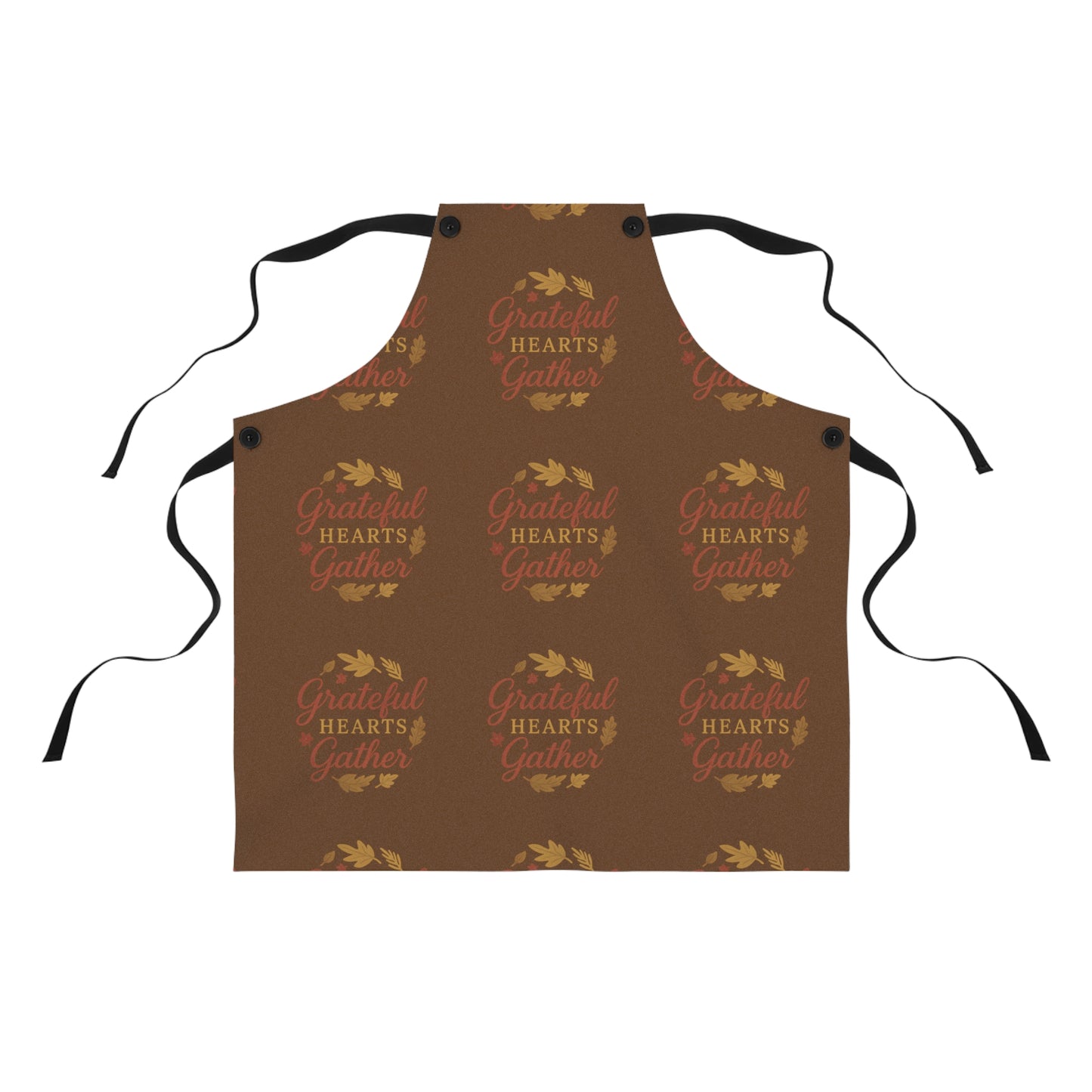 Thanksgiving Apron - "Grateful Hearts Gather" All Over Print