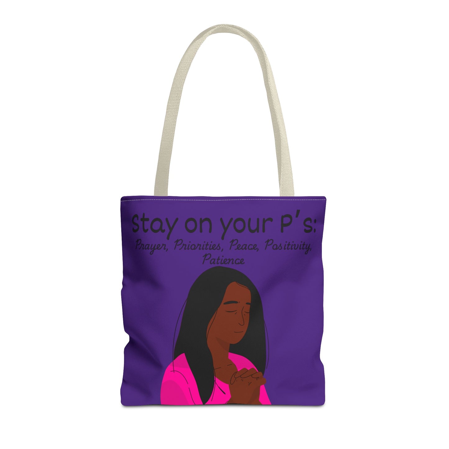 Empowering Prayer Tote Bag - Stay on Your P's: Prayer, Priorities, Peace, Positivity, Patience, Spiritual Gift, Christian Accessory, [...]