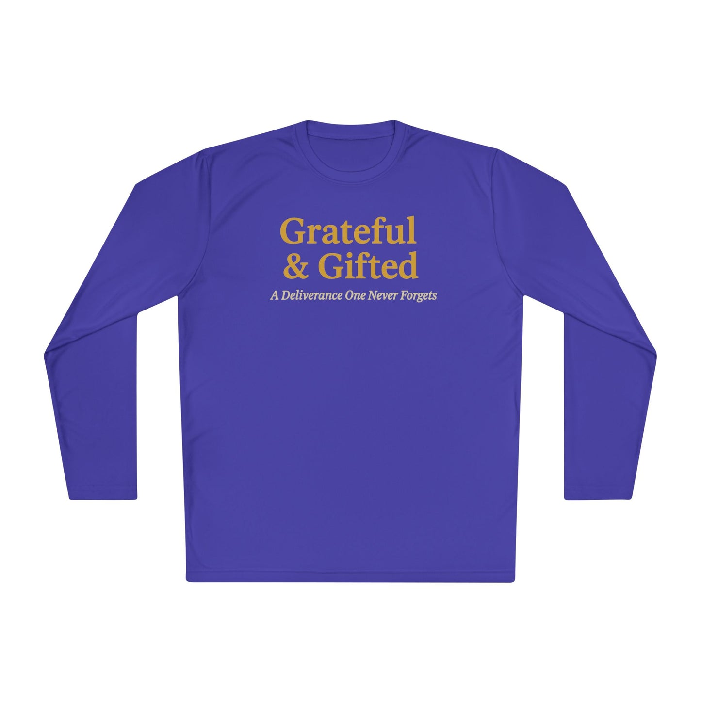 Grateful & Gifted Long Sleeve Tee | Inspirational Gift, Unisex Shirt, Perfect for Celebrations, Casual Wear, Thoughtful Present