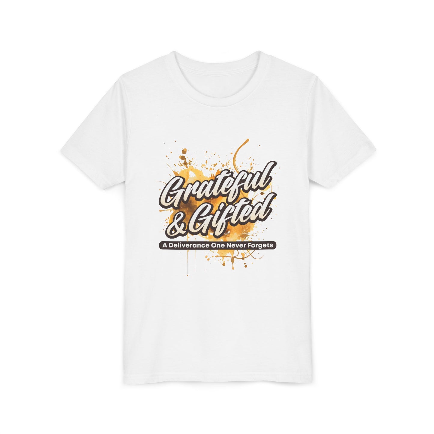 Grateful & Gifted Youth Tee – Inspirational Kids' Short Sleeve Shirt ("A Deliverance One Never Forgets")
