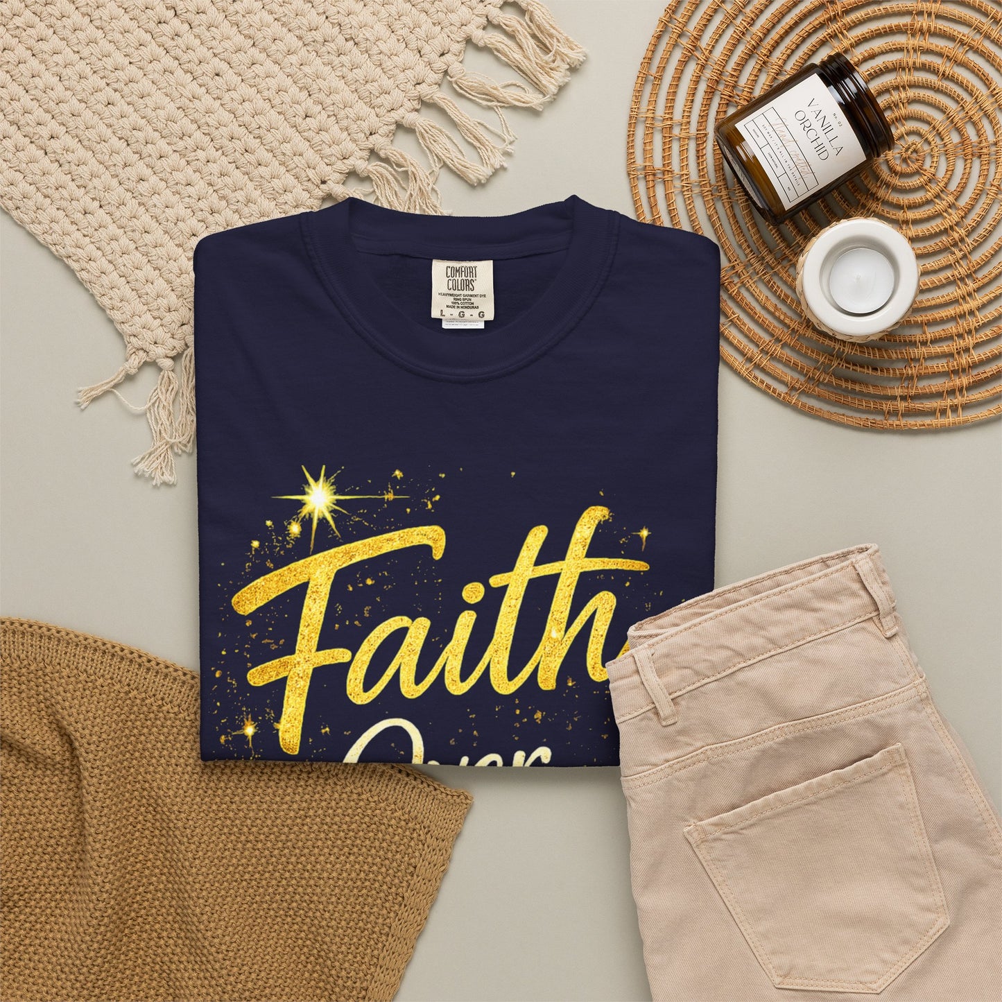 Faith Over Fear T-Shirt — Inspirational Christian Tee