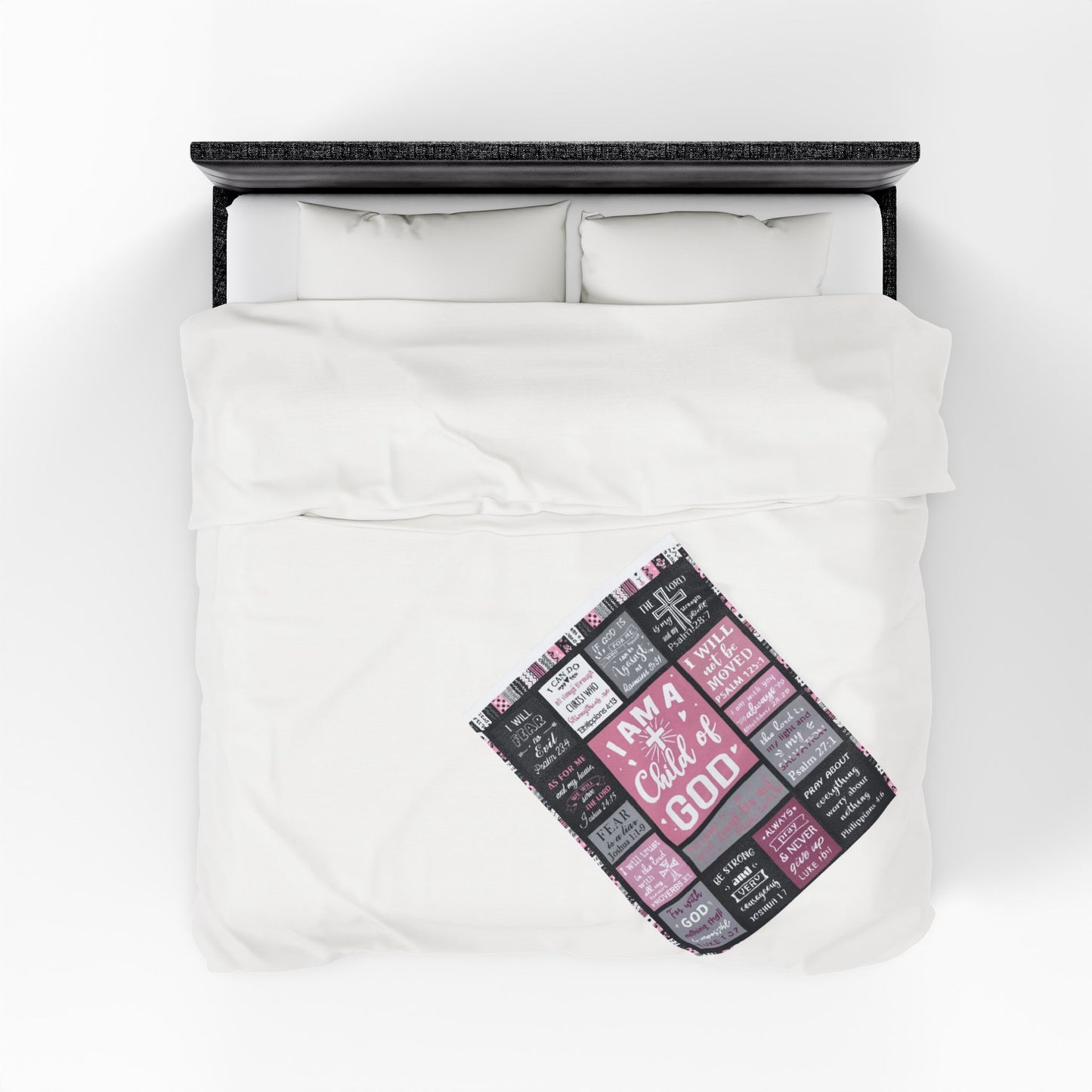 Child of God Velveteen Plush Blanket — Inspirational Christian Scripture Throw