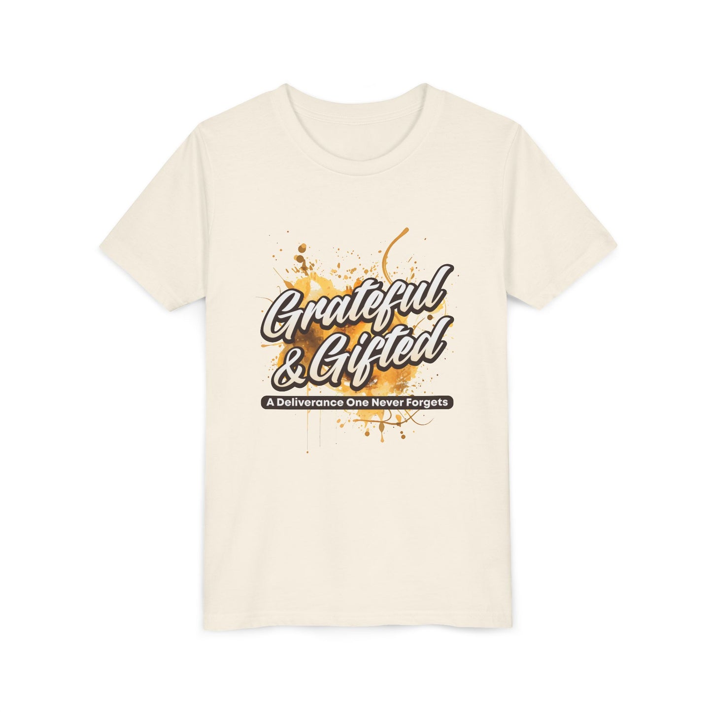 Grateful & Gifted Youth Tee – Inspirational Kids' Short Sleeve Shirt ("A Deliverance One Never Forgets")