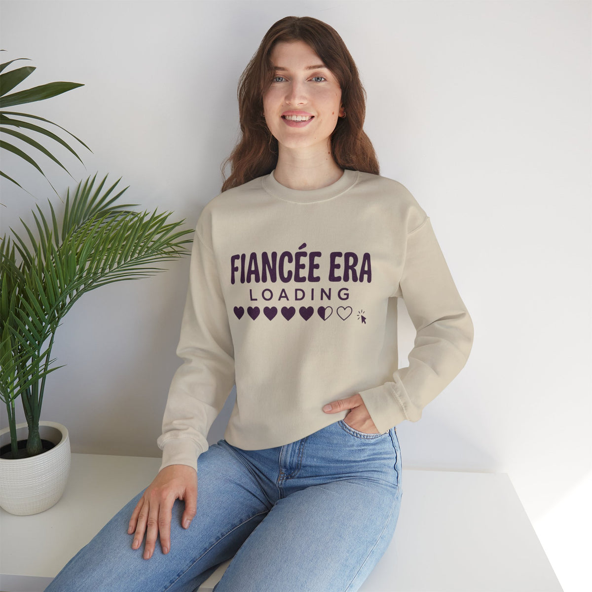 Fiancée Era Loading Crewneck, Bride Era Sweatshirt, Engaged Slogan Apparel