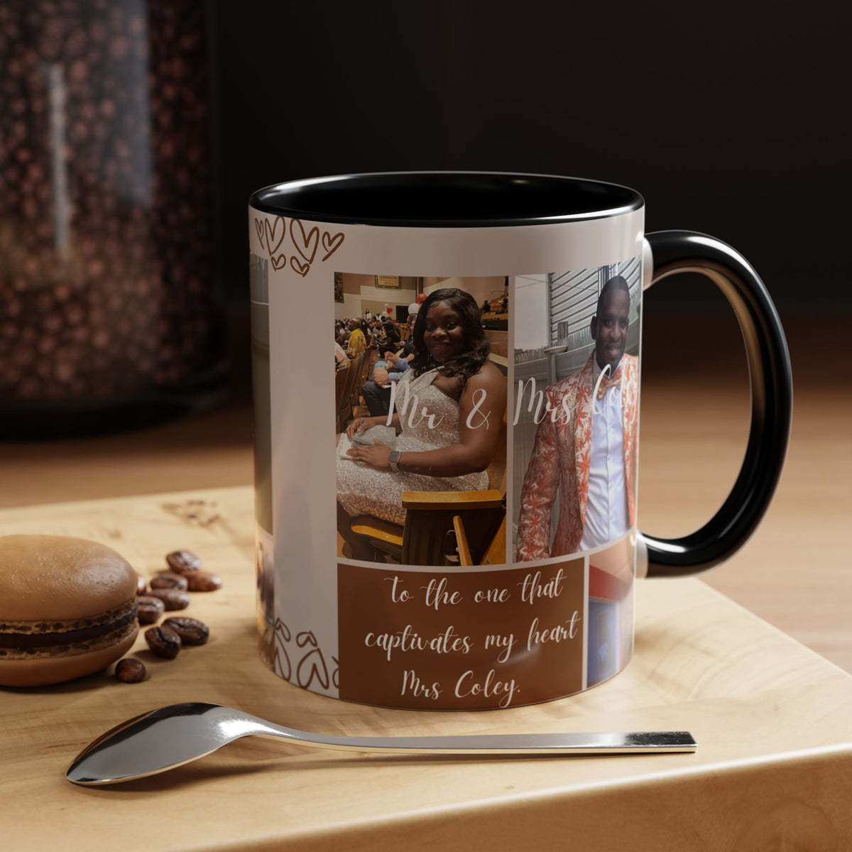 Personalized Photo Collage Coffee Mug – “To the One That Captures My Heart”