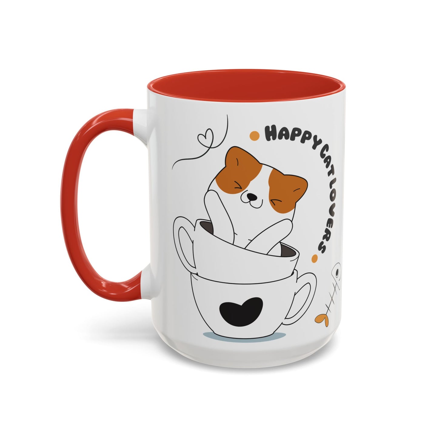 Whimsical Cat Lovers Coffee Mug | Cute Cat Decor, Gift for Pet Owners, Fun Design, Coffee Lover's Gift, Black Accent Mug